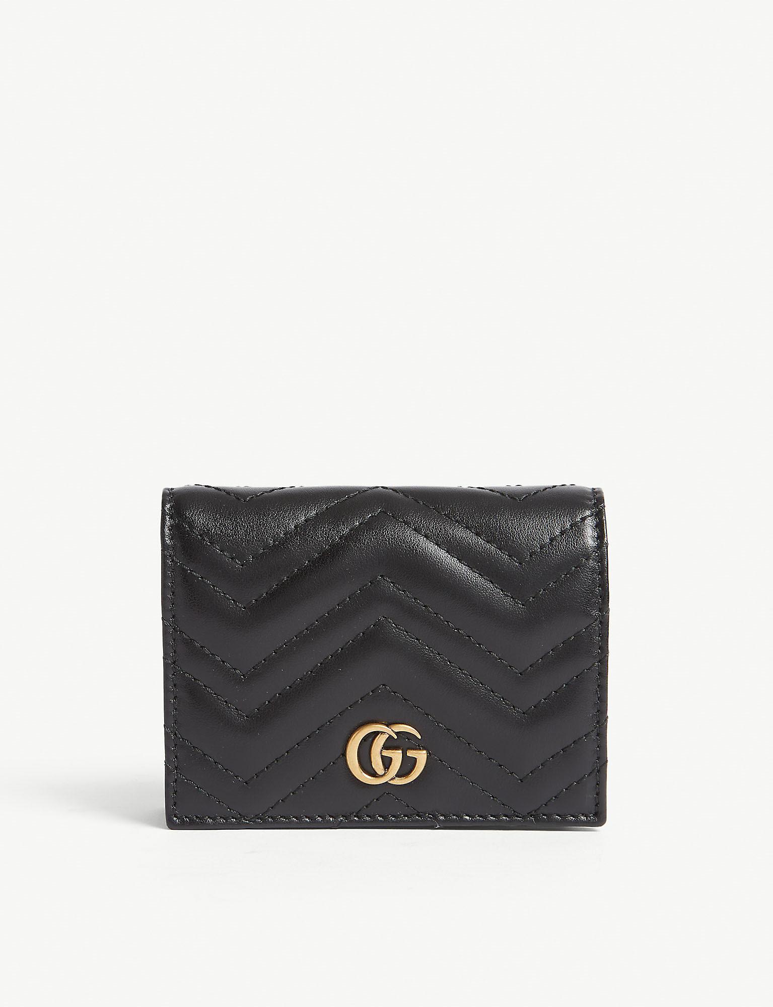 gg marmont leather card holder