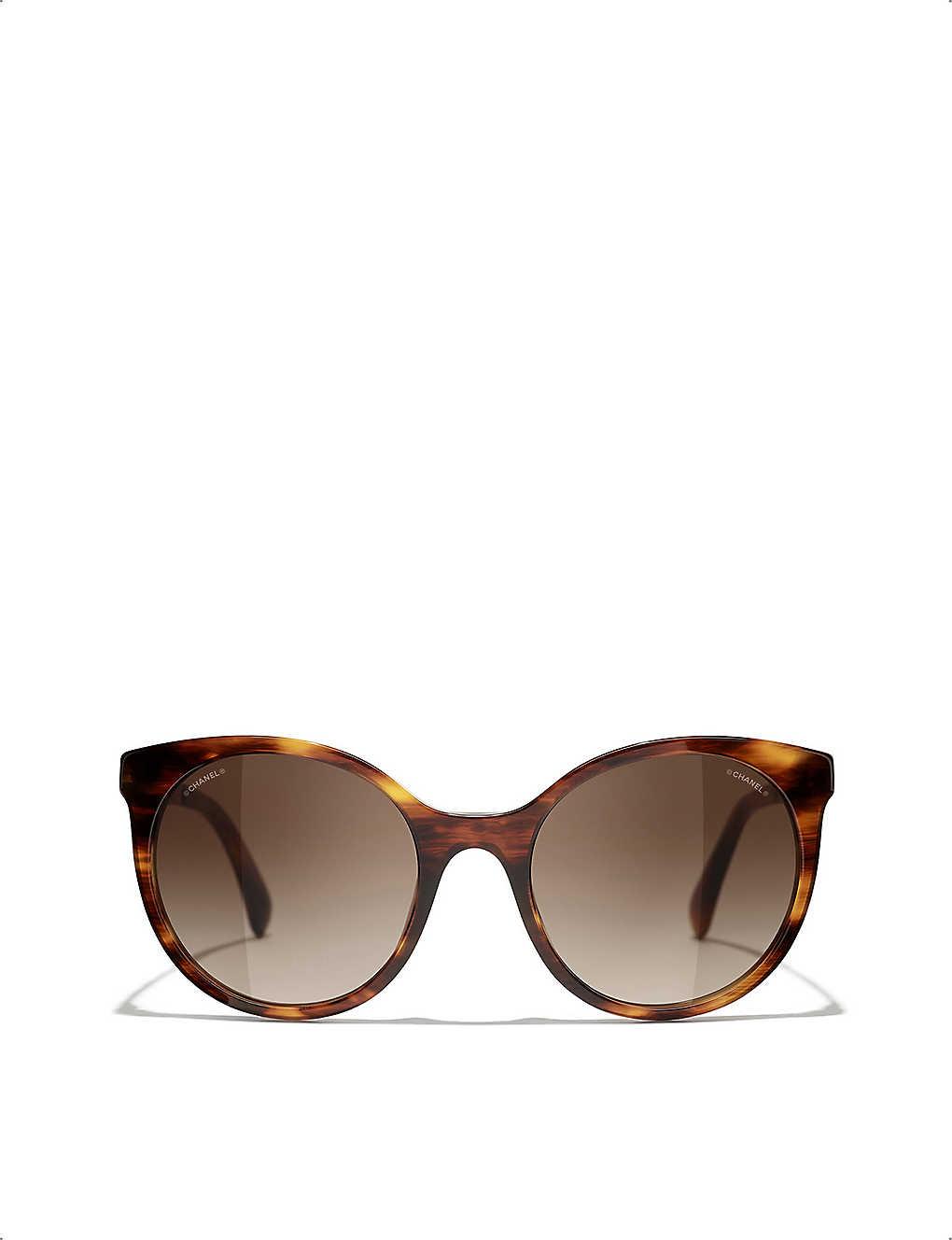 Chanel Pantos Sunglasses in Brown | Lyst UK