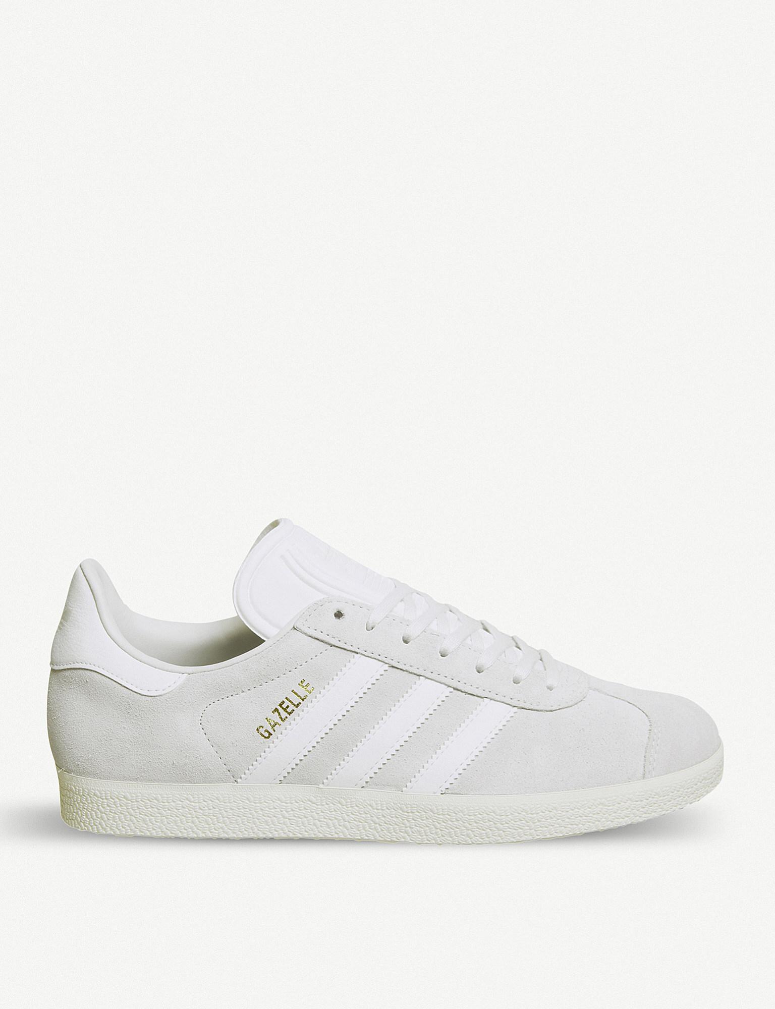 mens white gazelle trainers