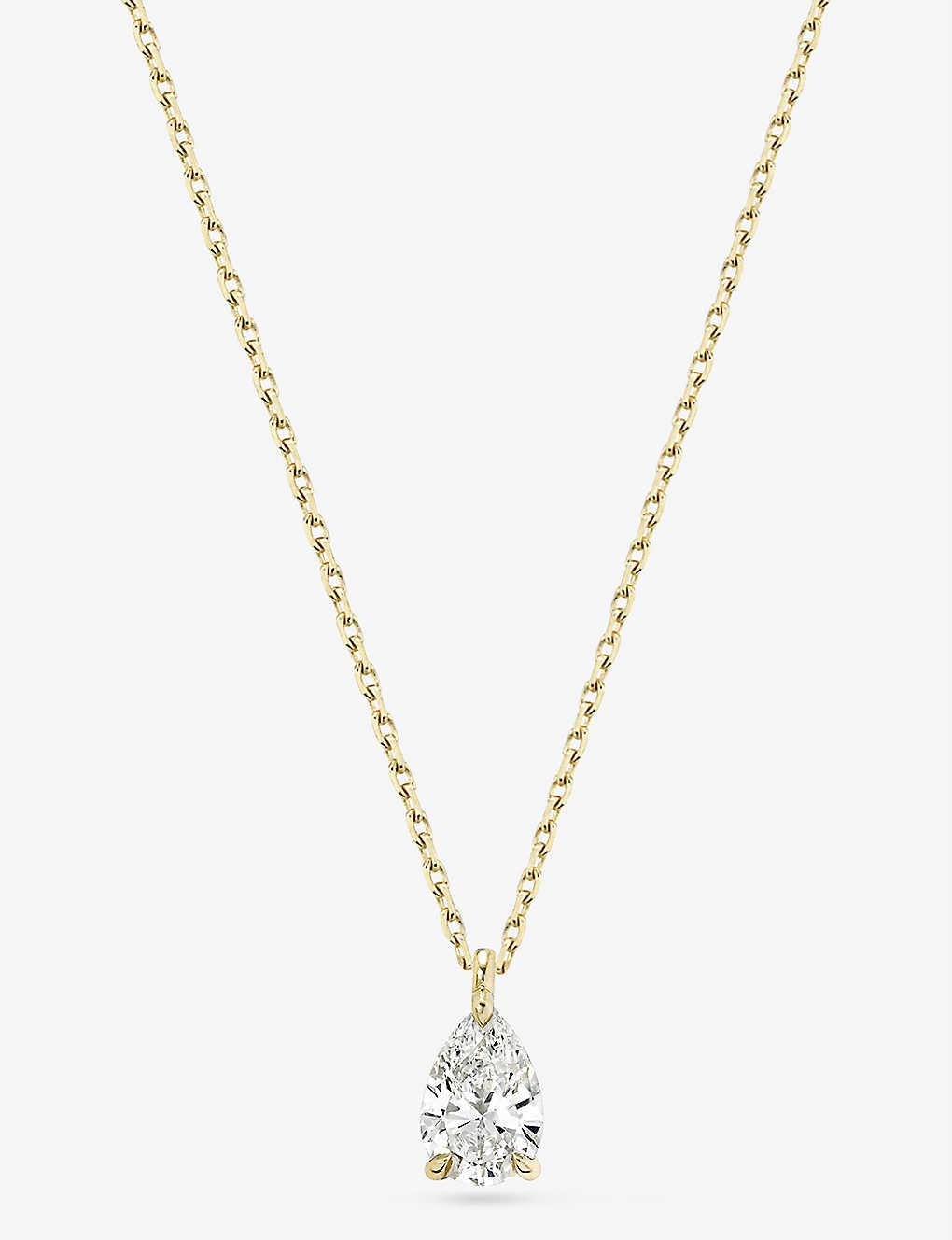 Vrai Solitaire 14ct Yellowgold And 1ct Labgrown Pearshaped Diamond