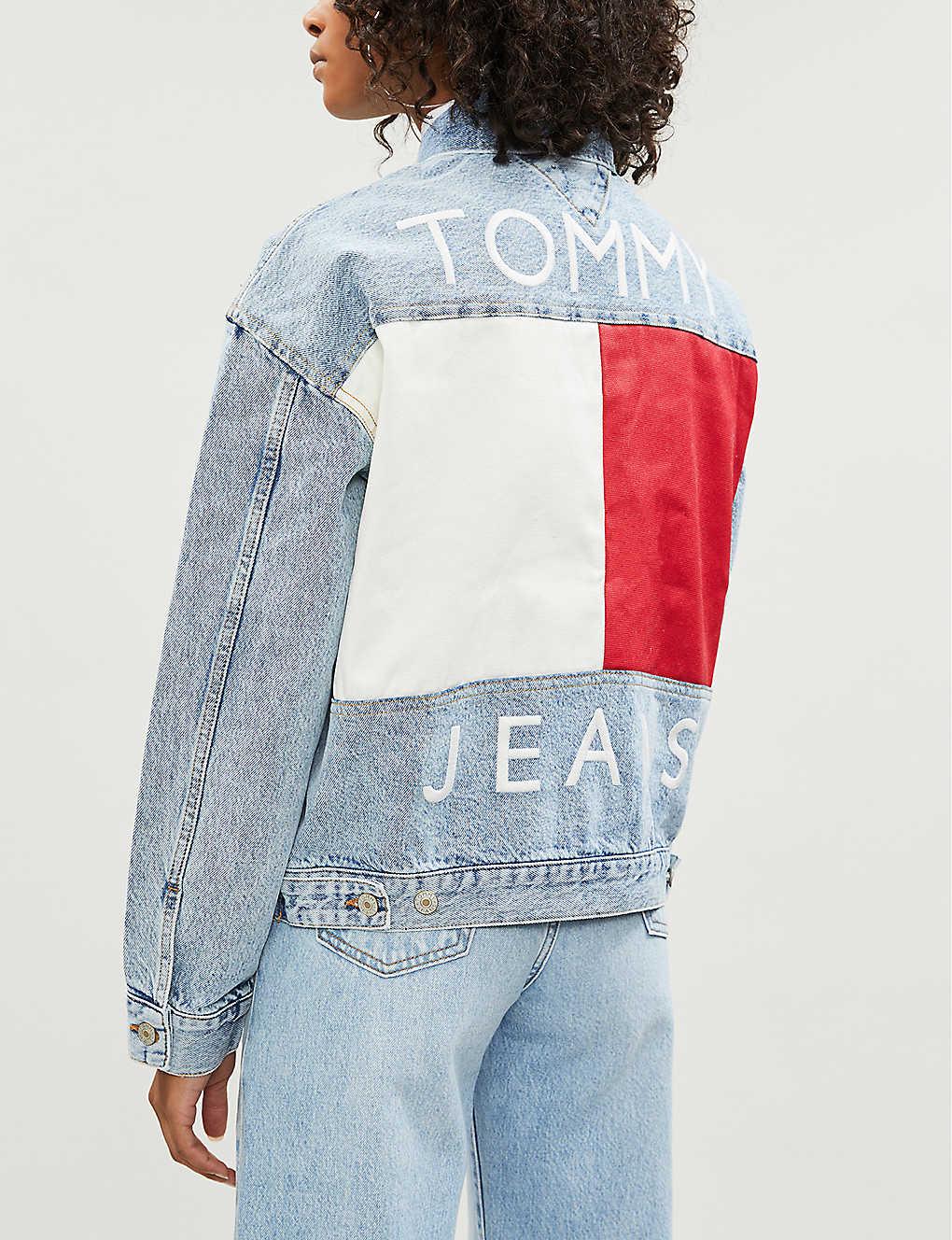 Tommy Flag-embroidered Jacket in Blue | Lyst