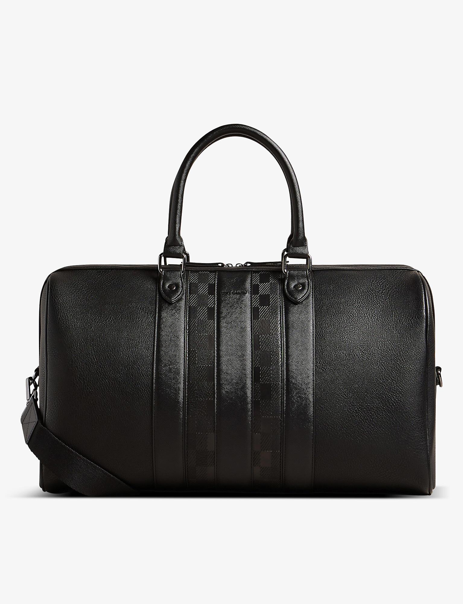 Ted Baker House Detachable-strap Faux-leather Holdall in Black for Men ...