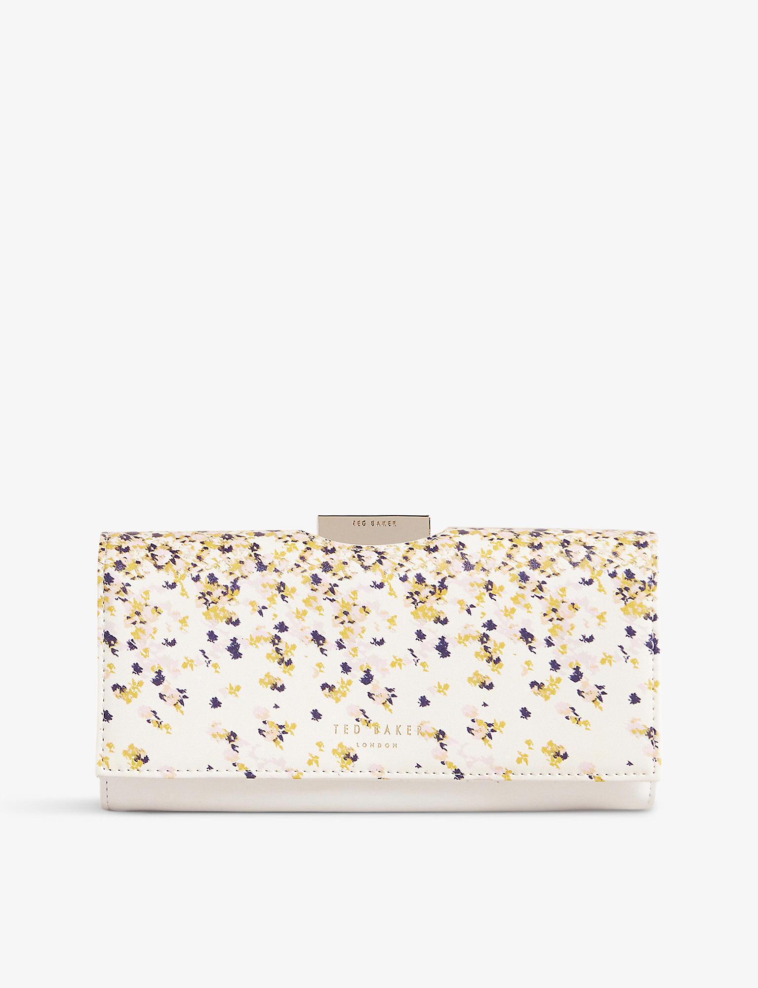 Ted Baker Rezza Large Floral print Leather Purse in Natural Lyst