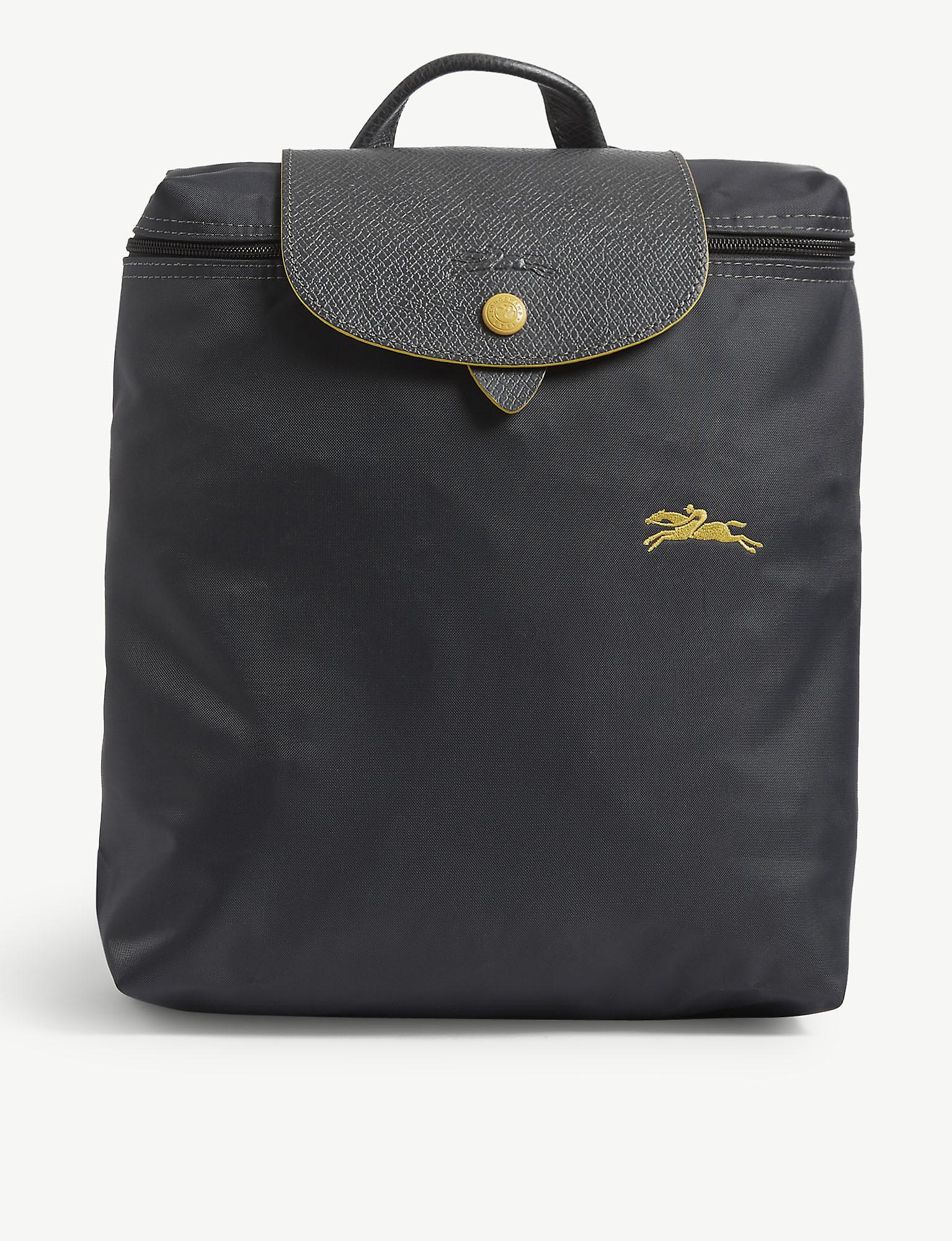 longchamp backpack grey