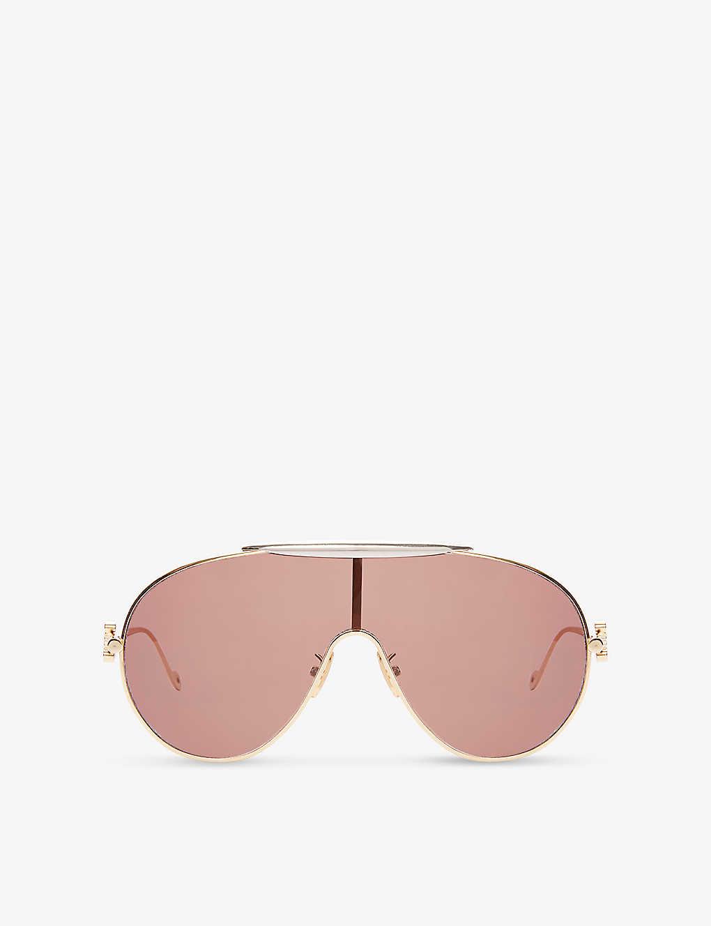 Loewe Metal Spoiler Shield Metal Sunglasses in Pink | Lyst