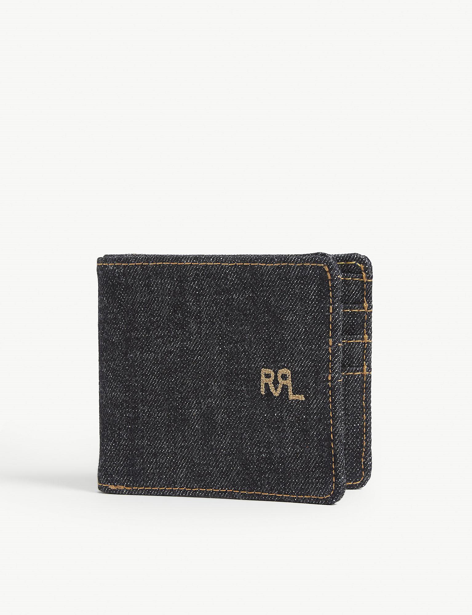RRL Selvedge Denim Billfold Wallet Indigo in Blue for Men Lyst