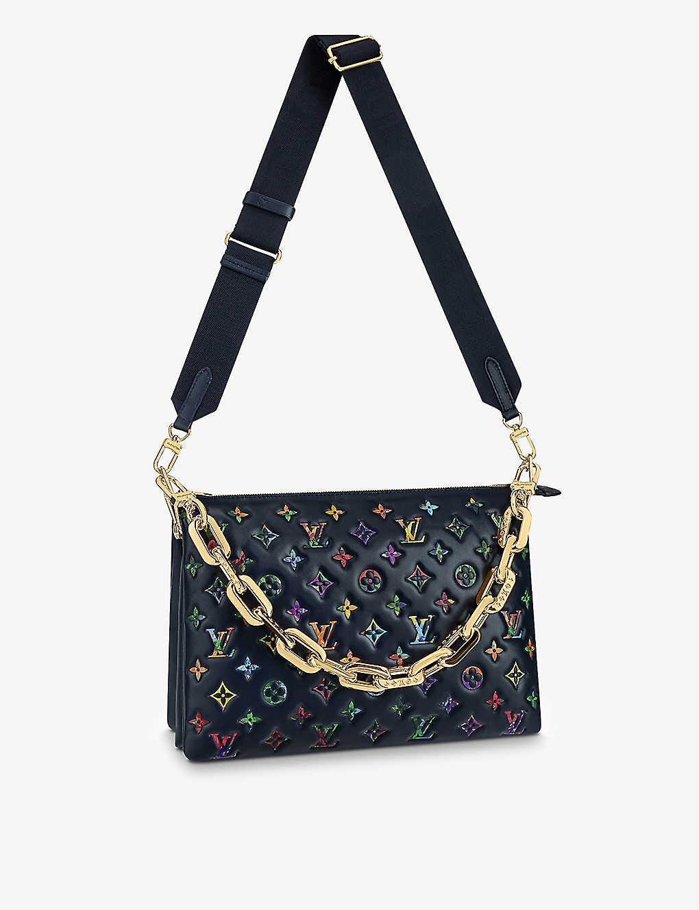 Louis Vuitton Coussin Mm Padded Leather Shoulder Bag in Blue