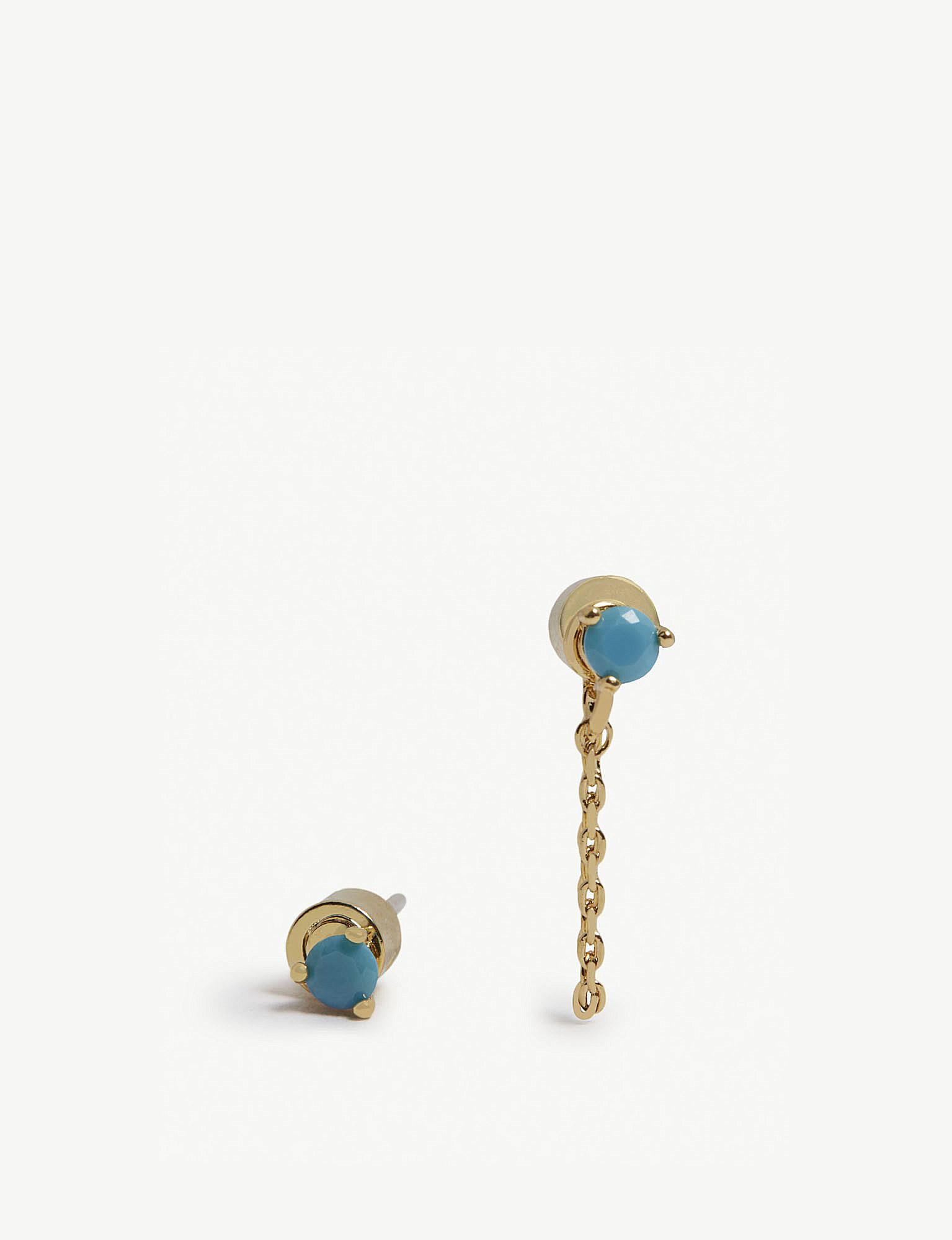 Astrid & Miyu Zodiac Sagittarius Earrings in Turquoise (Blue) - Lyst