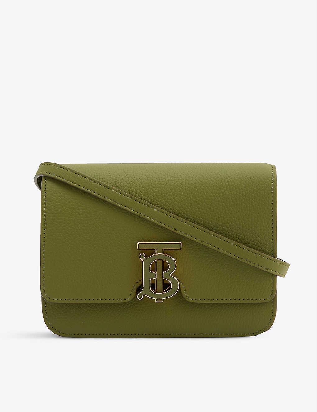 Burberry Small Canvas And Leather Tb Cross-body Bag in Natural
