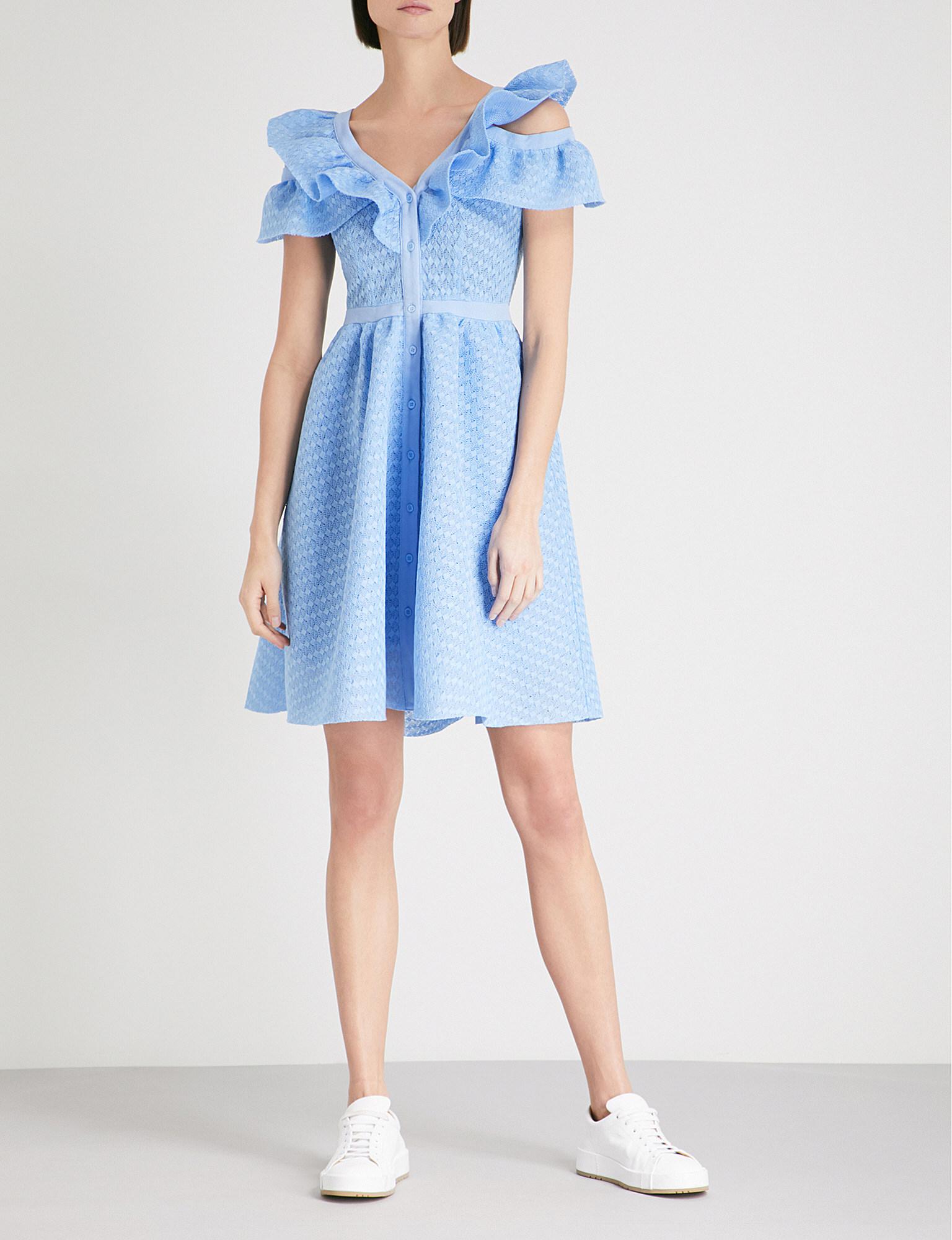 maje blue lace dress