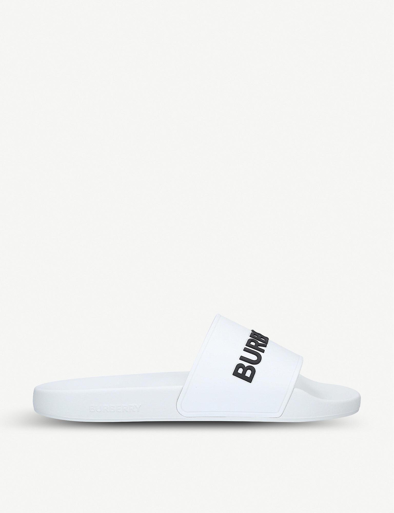 burberry print slides
