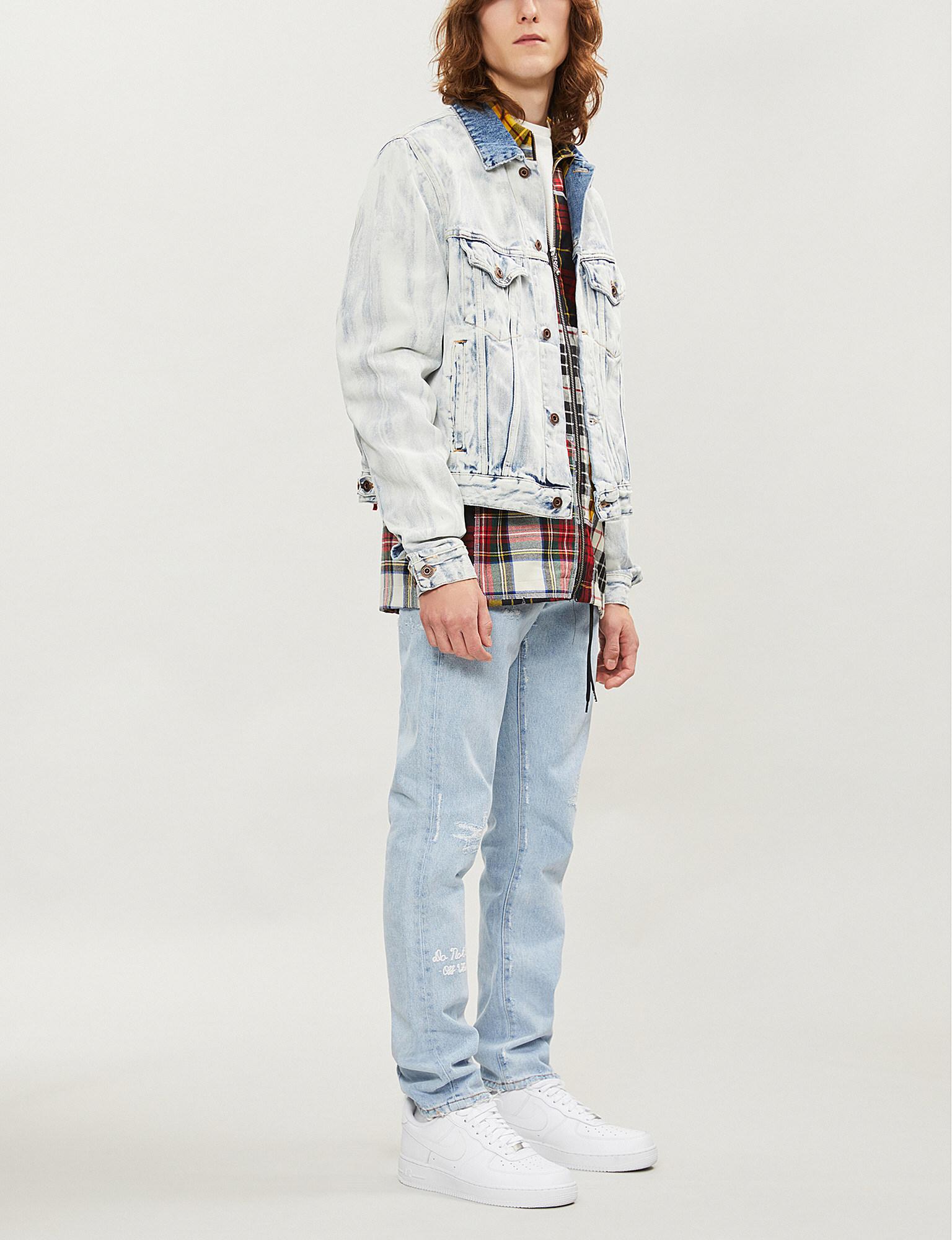 white acid wash jeans