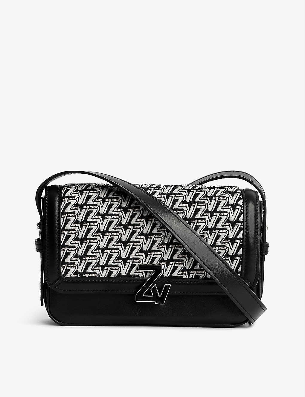 Zadig & Voltaire Zv Initiale Monogram Mini Leather And Woven Crossbody ...