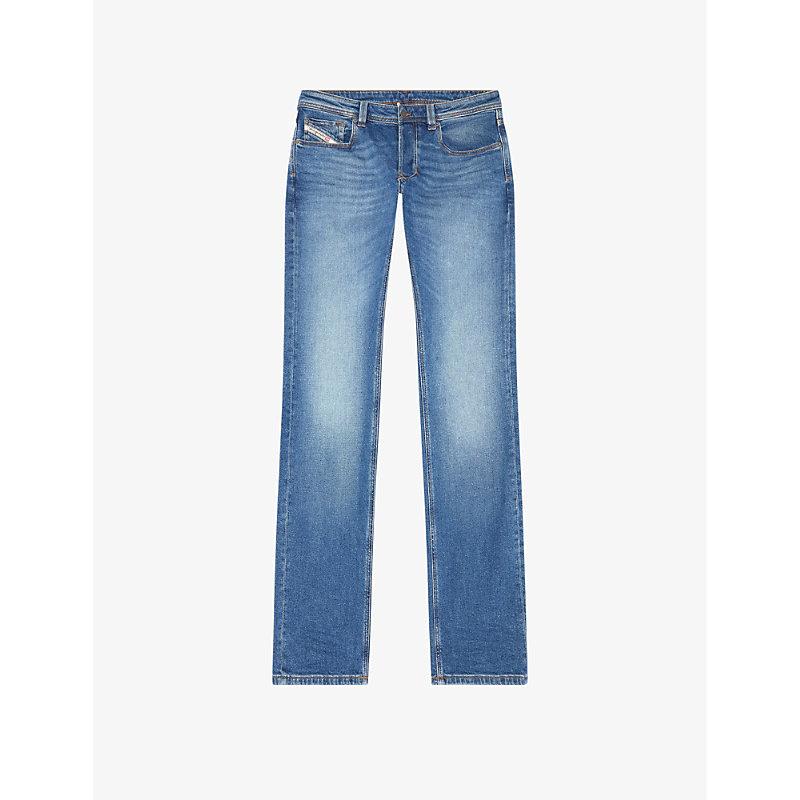 DIESEL 985 Larkee Faded-wash Straight-leg Stretch-denim Jeans in Blue for  Men | Lyst