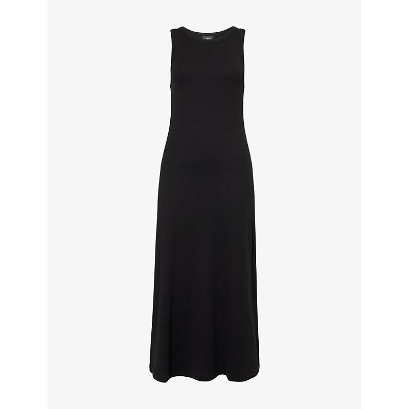 knee length dresses for ladies Backless Round Neck Sleeveless Vest Midi Dress by Blue Zone Planet