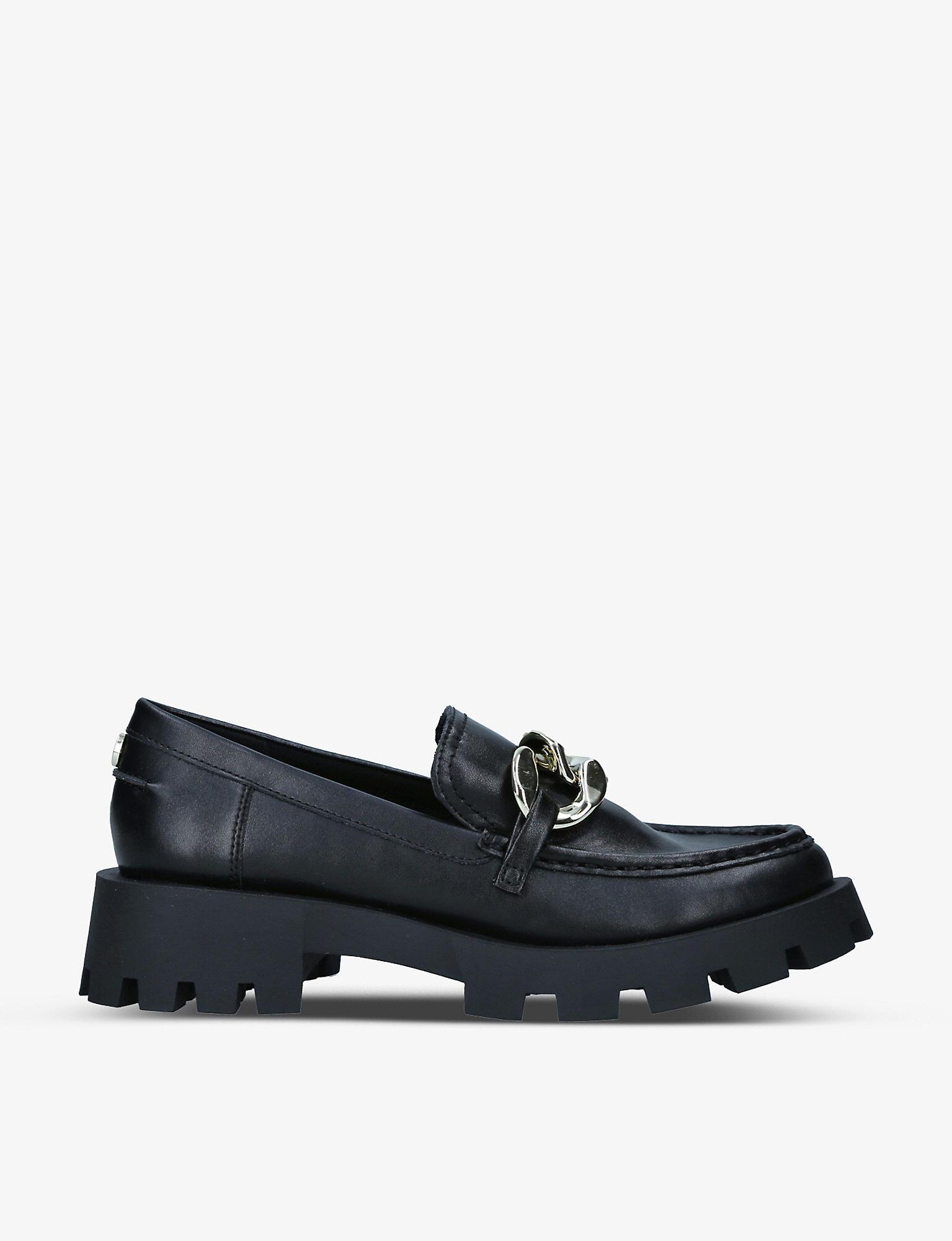 Steve Madden Mix Up Chunky Leather Loafers in Black Lyst UK
