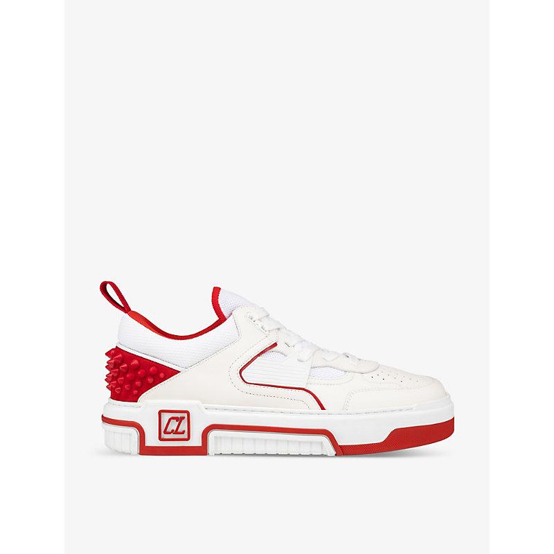 White store studded trainers