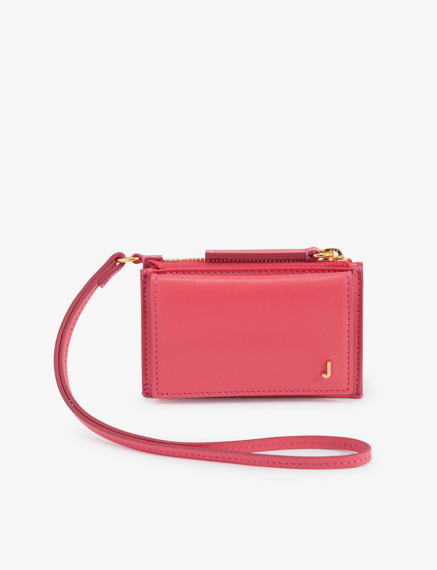 Jacquemus Le Porte Pichoto Branded Leather Card Holder in Dark Pink (Pink) Lyst UK