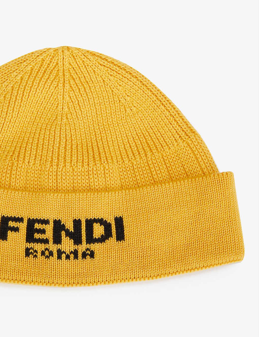 fendi logo beanie