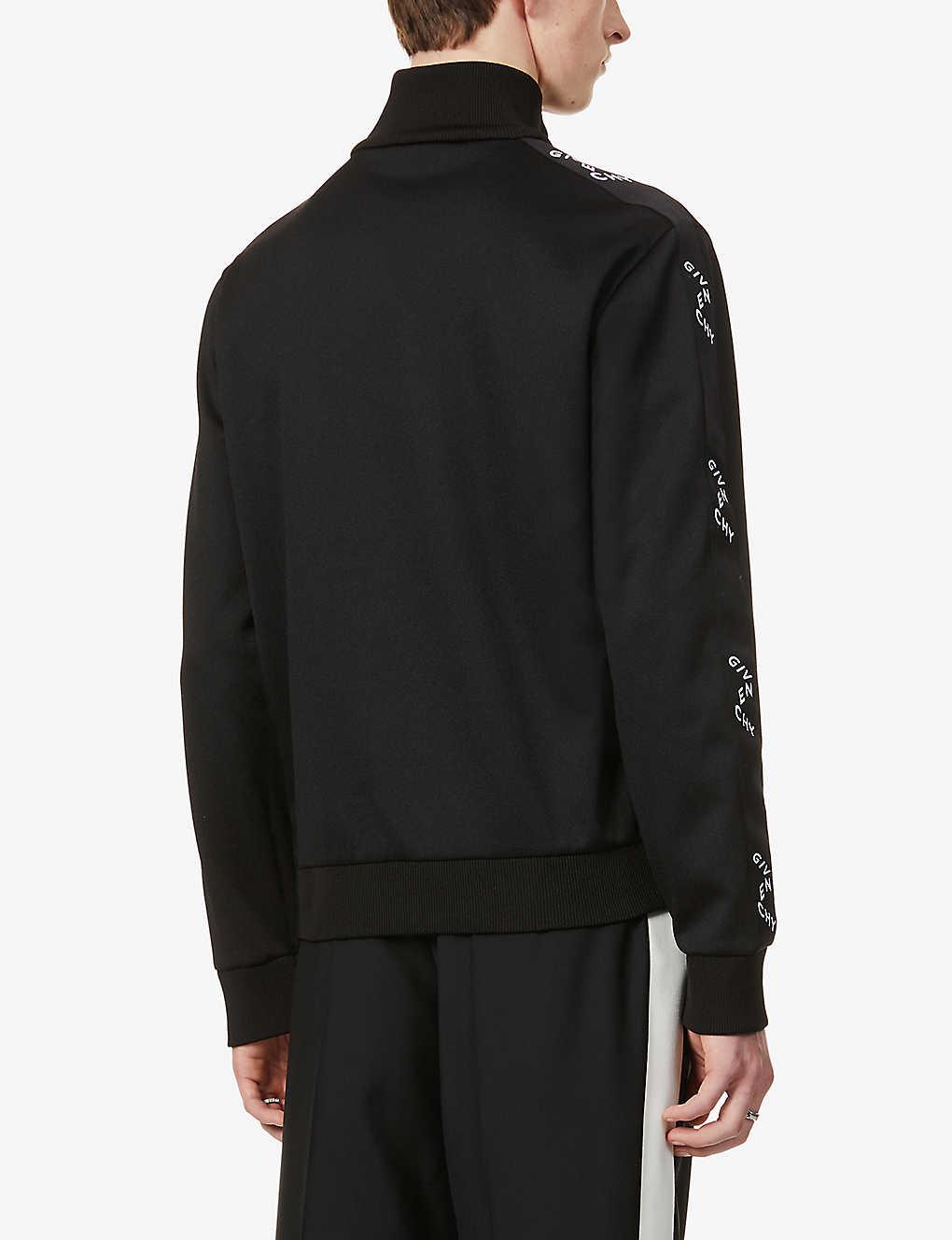 Givenchy Synthetic Refracted Logo-tape Jersey Tracksuit Jacket in Black ...