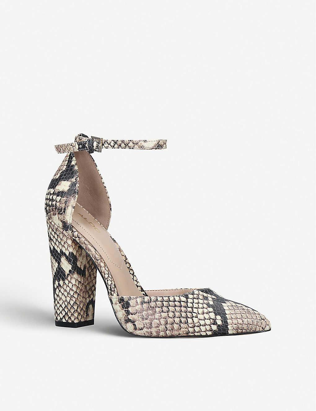 ALDO Nicholes Snakeskin-print Leather Heels | Lyst