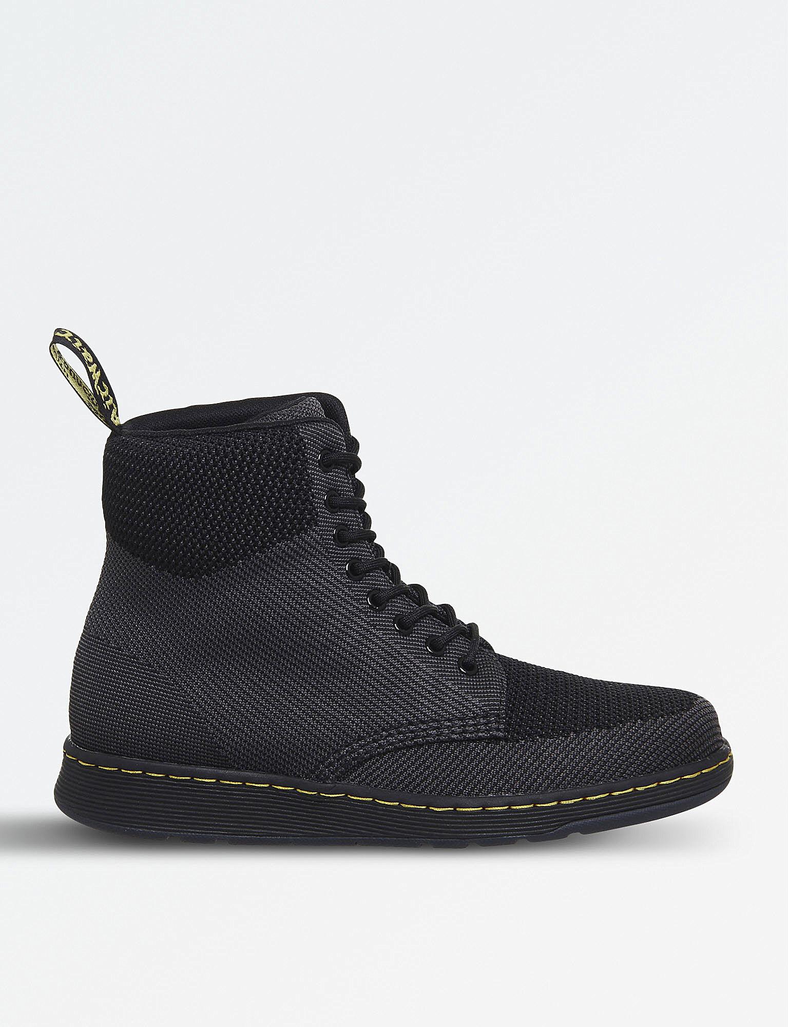 Dr. Martens Rigal Knitted Mesh Boots in Black for Men | Lyst