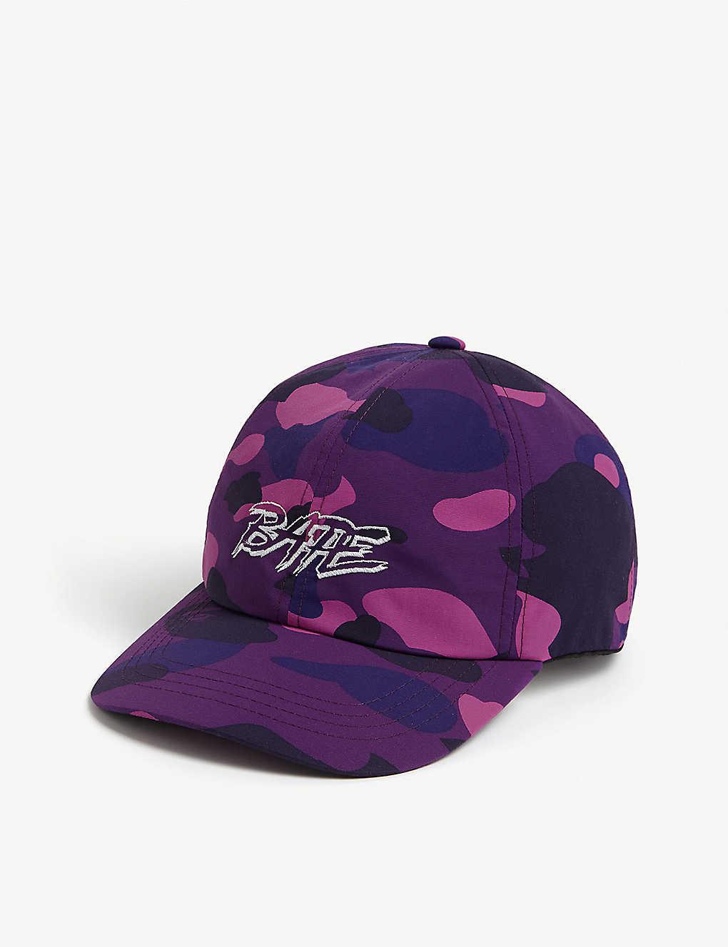 A Bathing Ape Cotton Bape Camouflage Baseball Cap in Purple for Men - Lyst