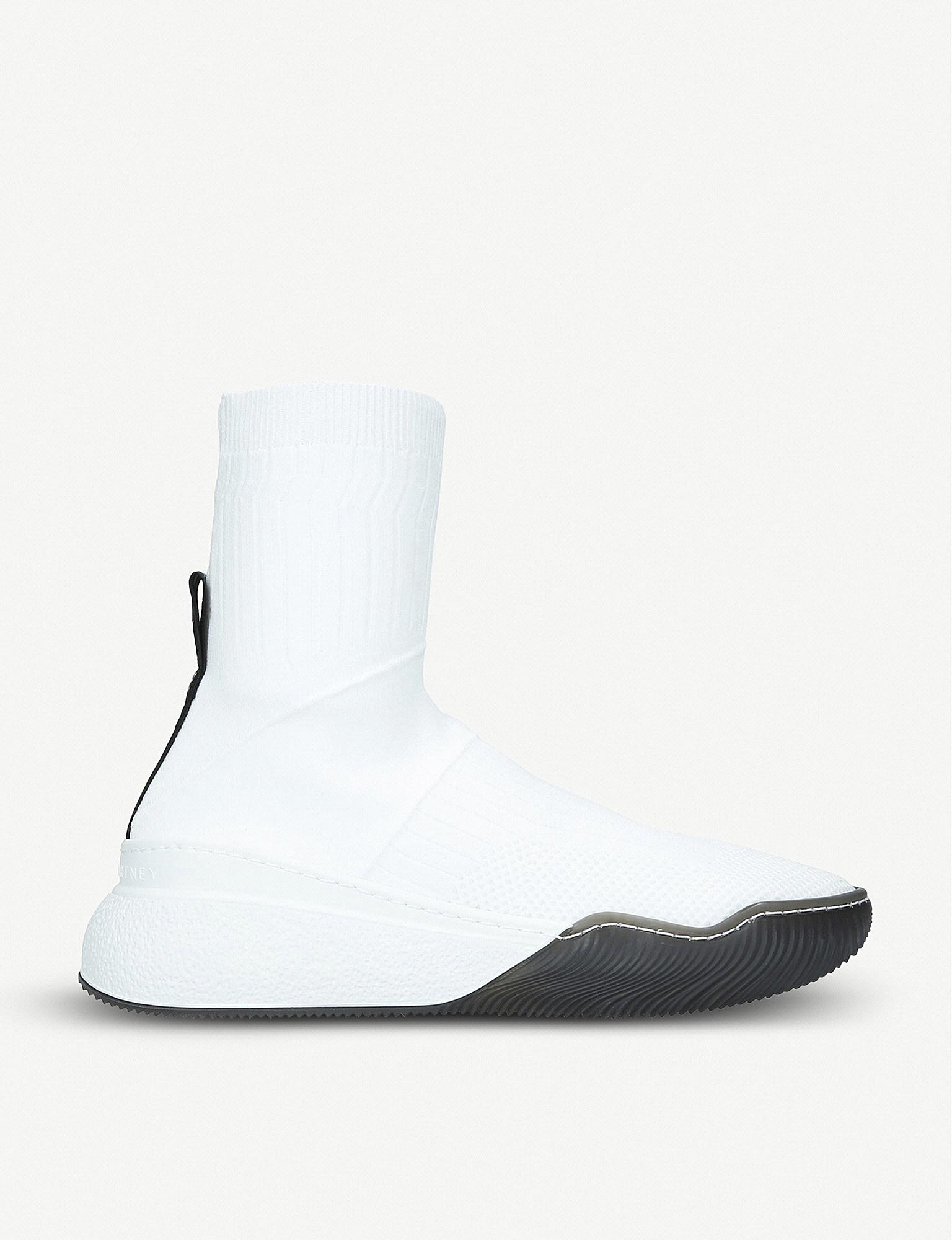 stretch high top sneakers