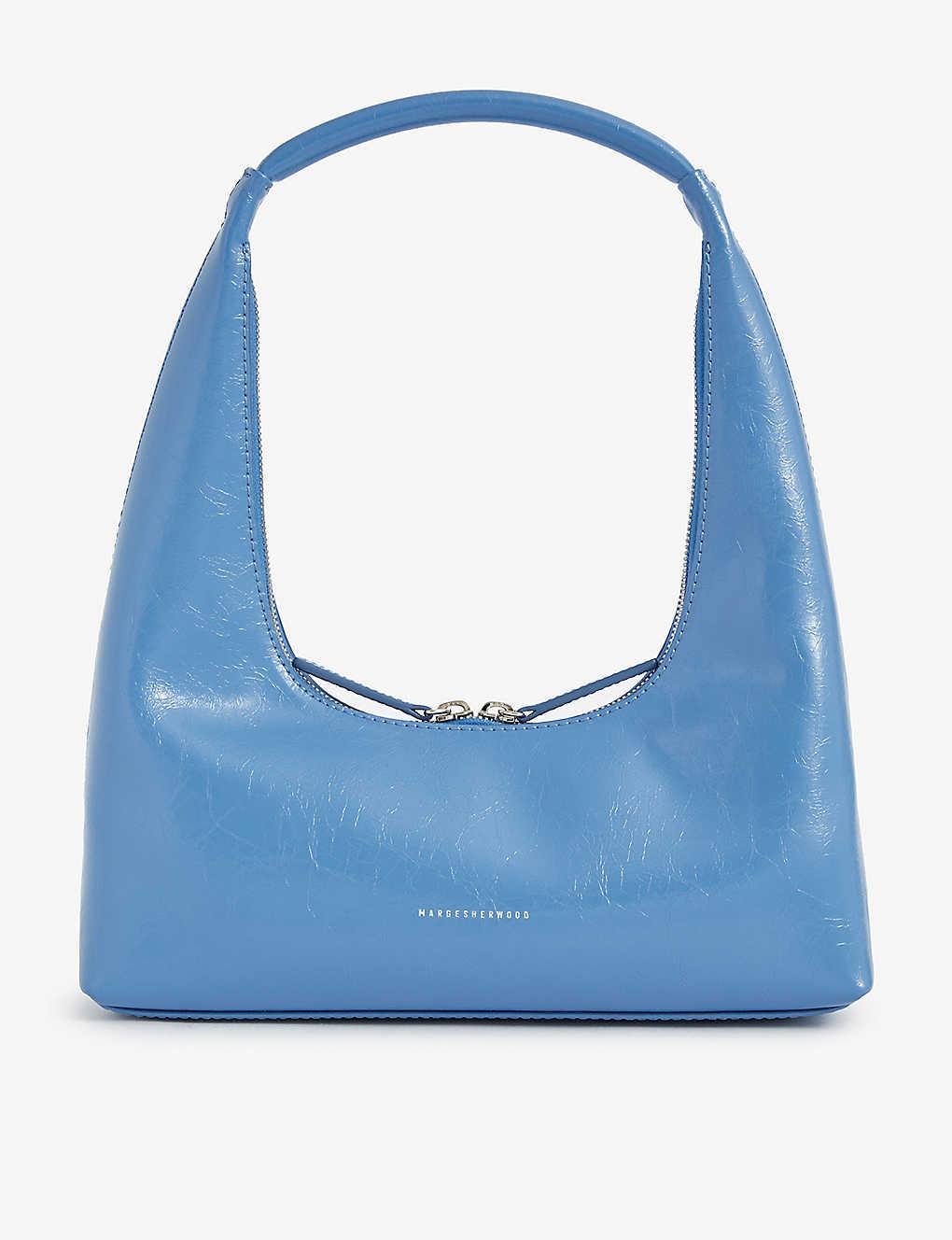 Marge Sherwood Hobo Mini Crinkled Leather Shoulder Bag in Blue | Lyst