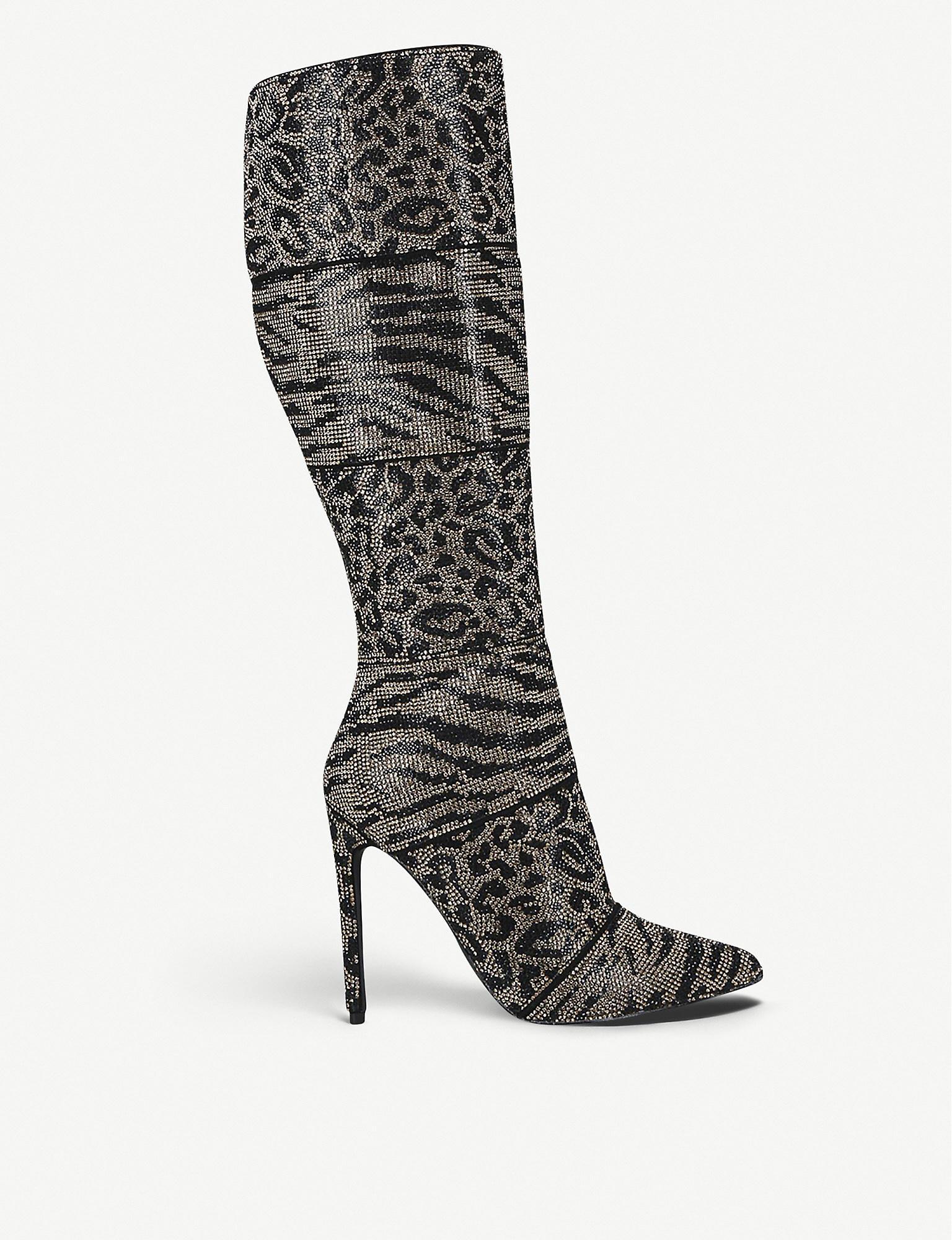 steve madden animal print booties