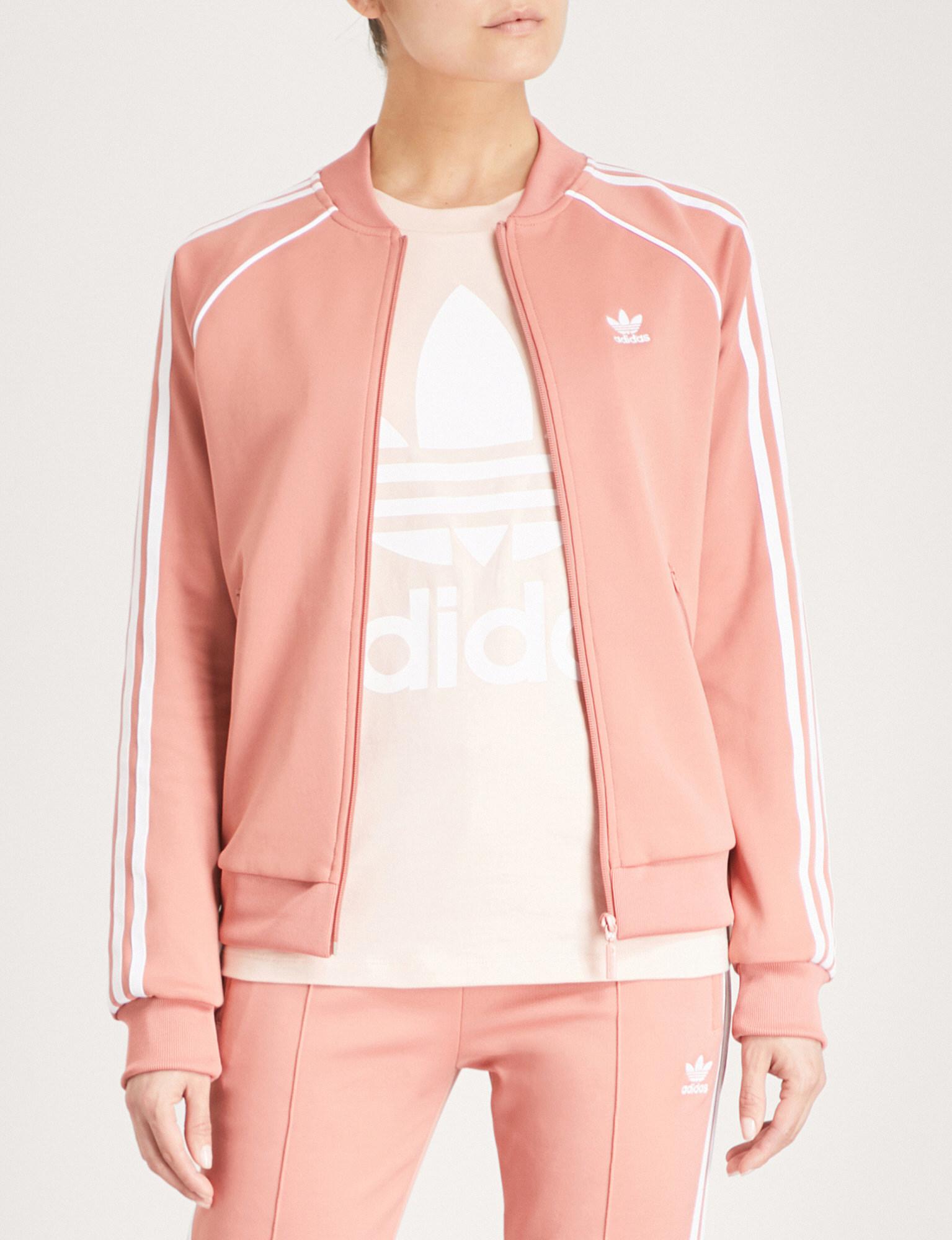 Sst 3-stripes Jersey Jacket in Ash Pink 