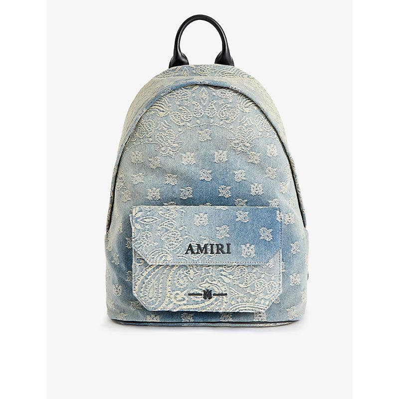 amiri-INDIGO-Branded-Bandana-