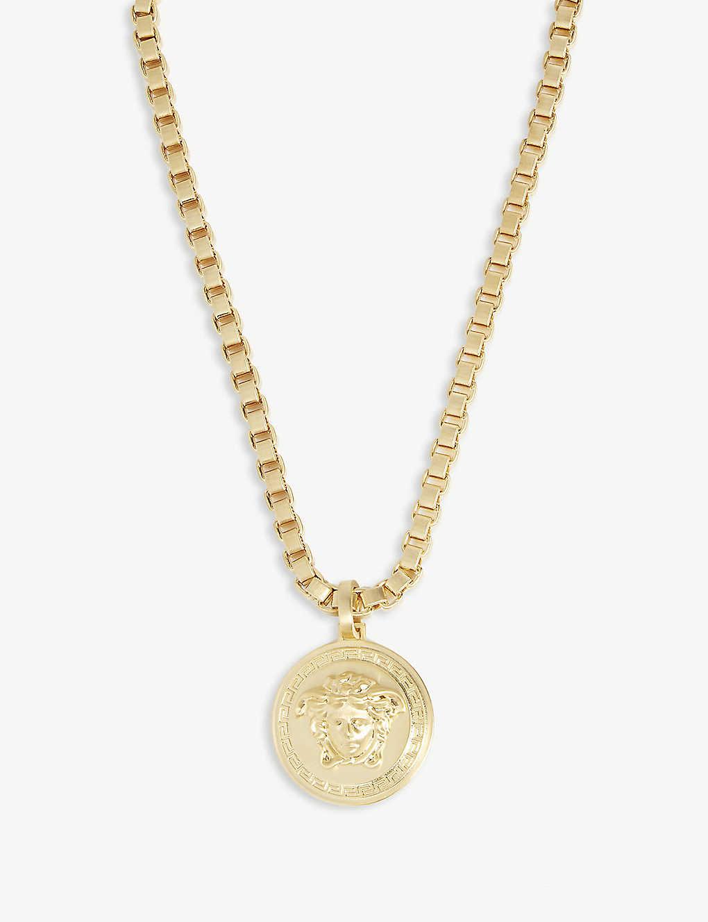 versace gold medusa necklace