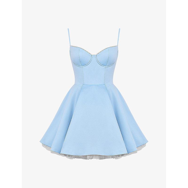 House Of Cb Minimoiselle Tulle Satin Mini Dress in Blue | Lyst House Of Cb Minimoiselle Tulle Satin Mini Dress in Blue | Lyst