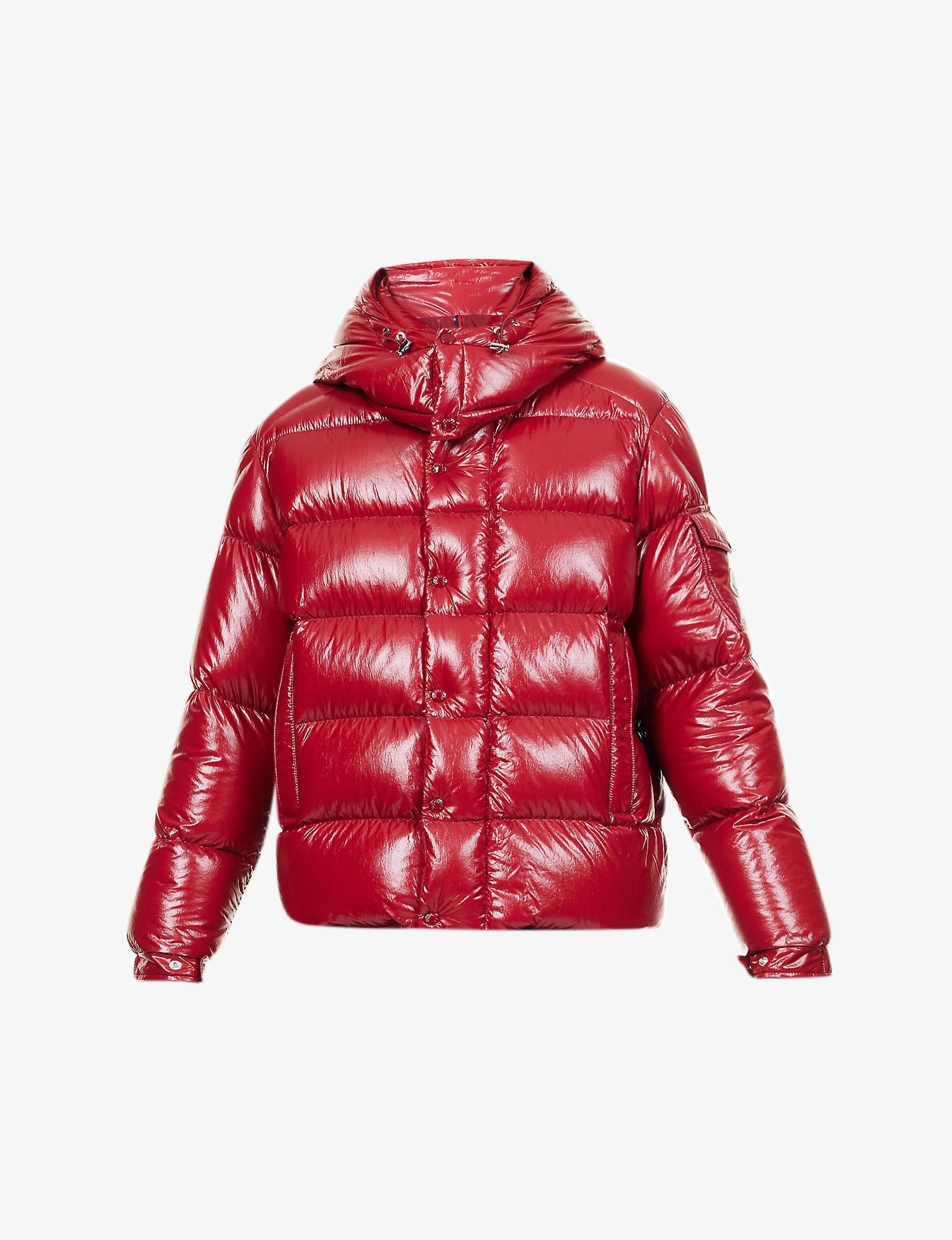 Moncler Maya 70 Boxy-fit Logo-appliqué Shell-down Jacket in Red for Men ...