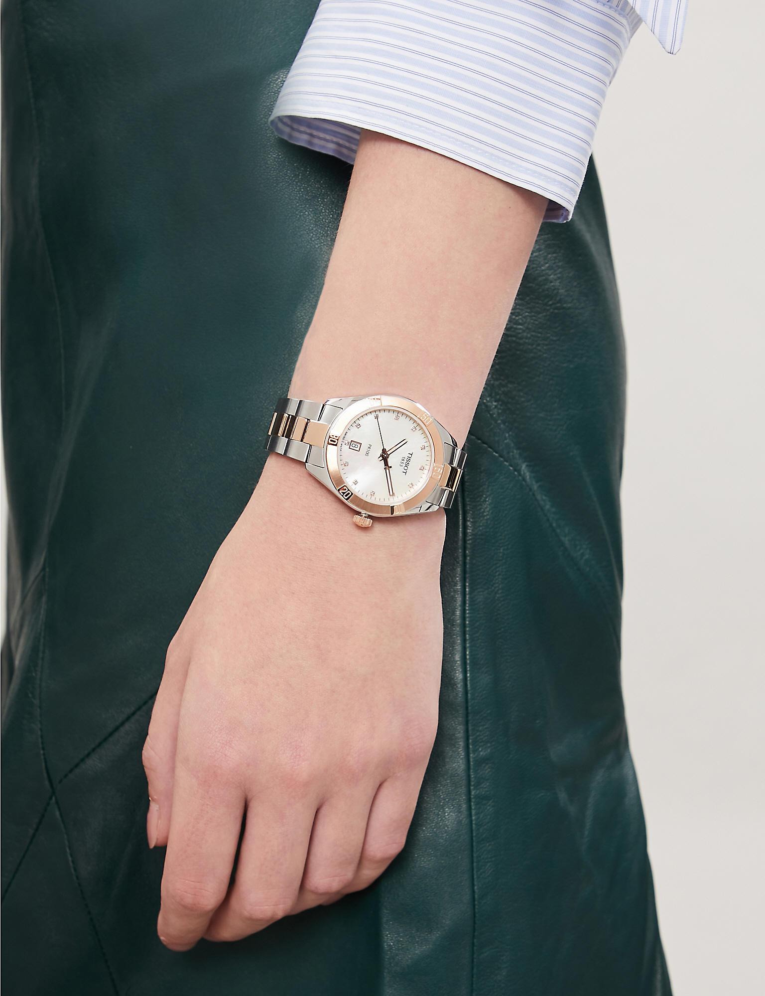 Tissot Pr100 Diamond Watch in Gold 