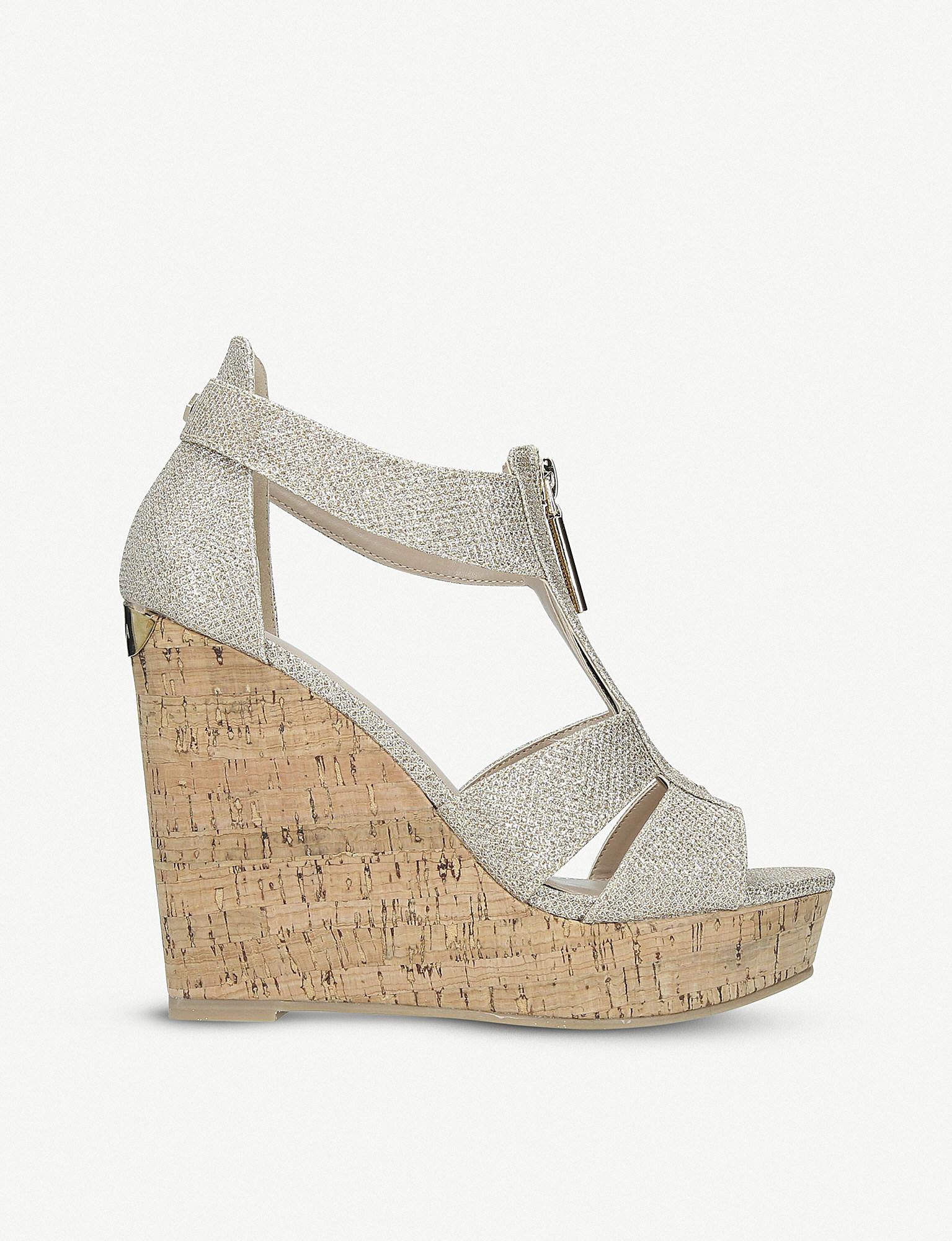 carvela gold wedges