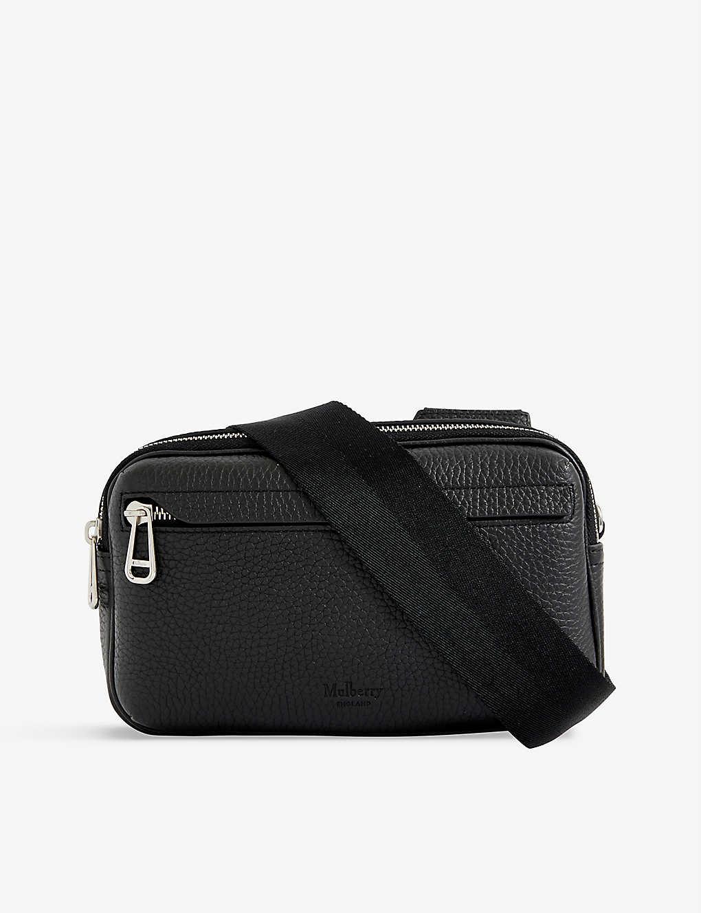 Mulberry Postman's Buckle Reporter Leather Cross-body Bag in Black | Lyst