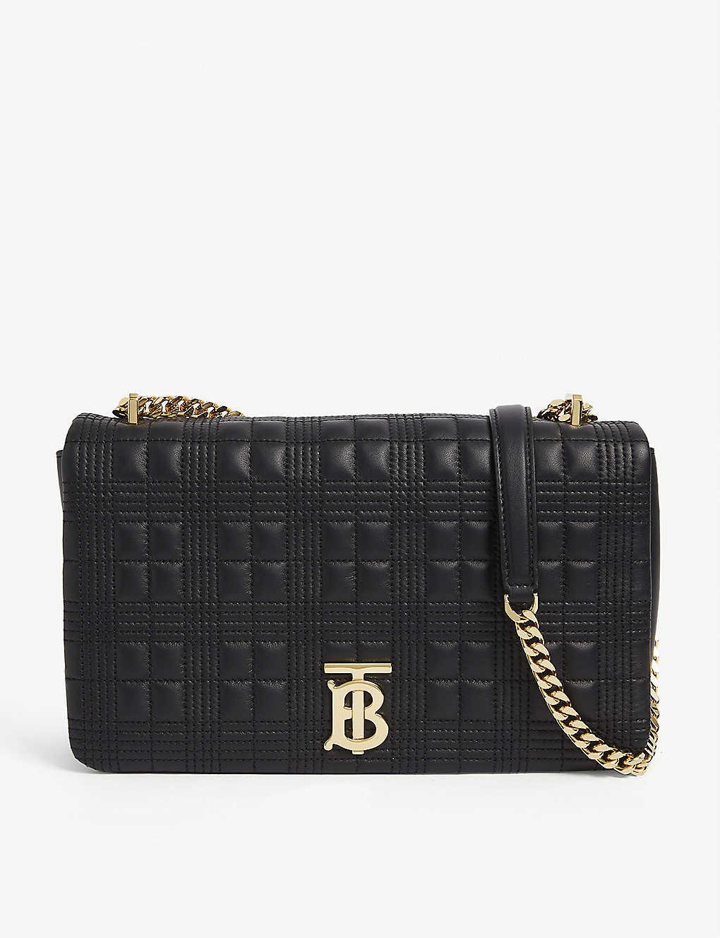 Burberry Lola Medium Quilted Leather Shoulder Bag in Black - Lyst