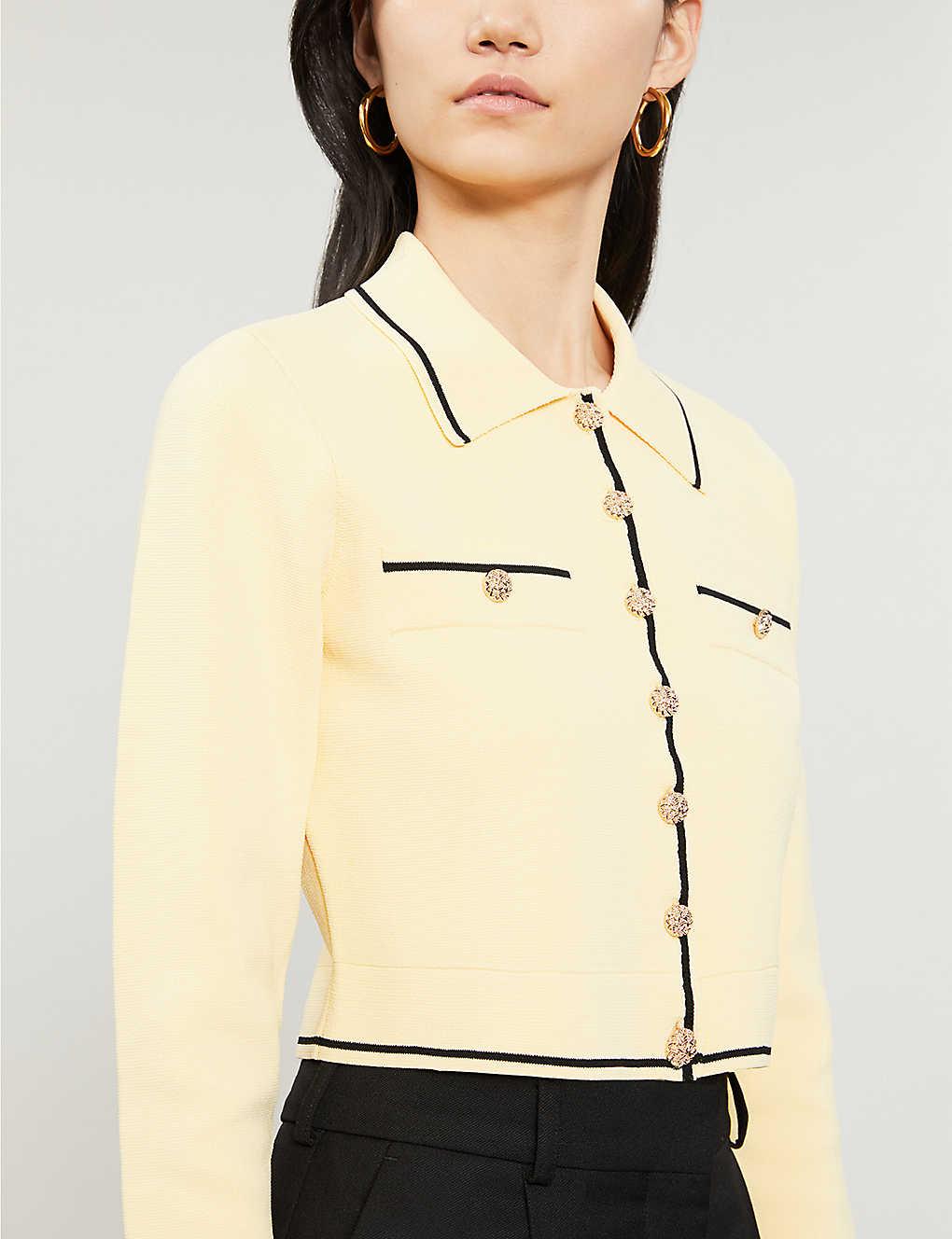 sandro cropped cardigan