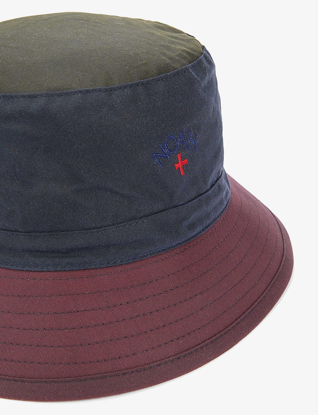 Barbour X Noah Sports Waxedcotton Bucket Hat in Blue for Men Lyst