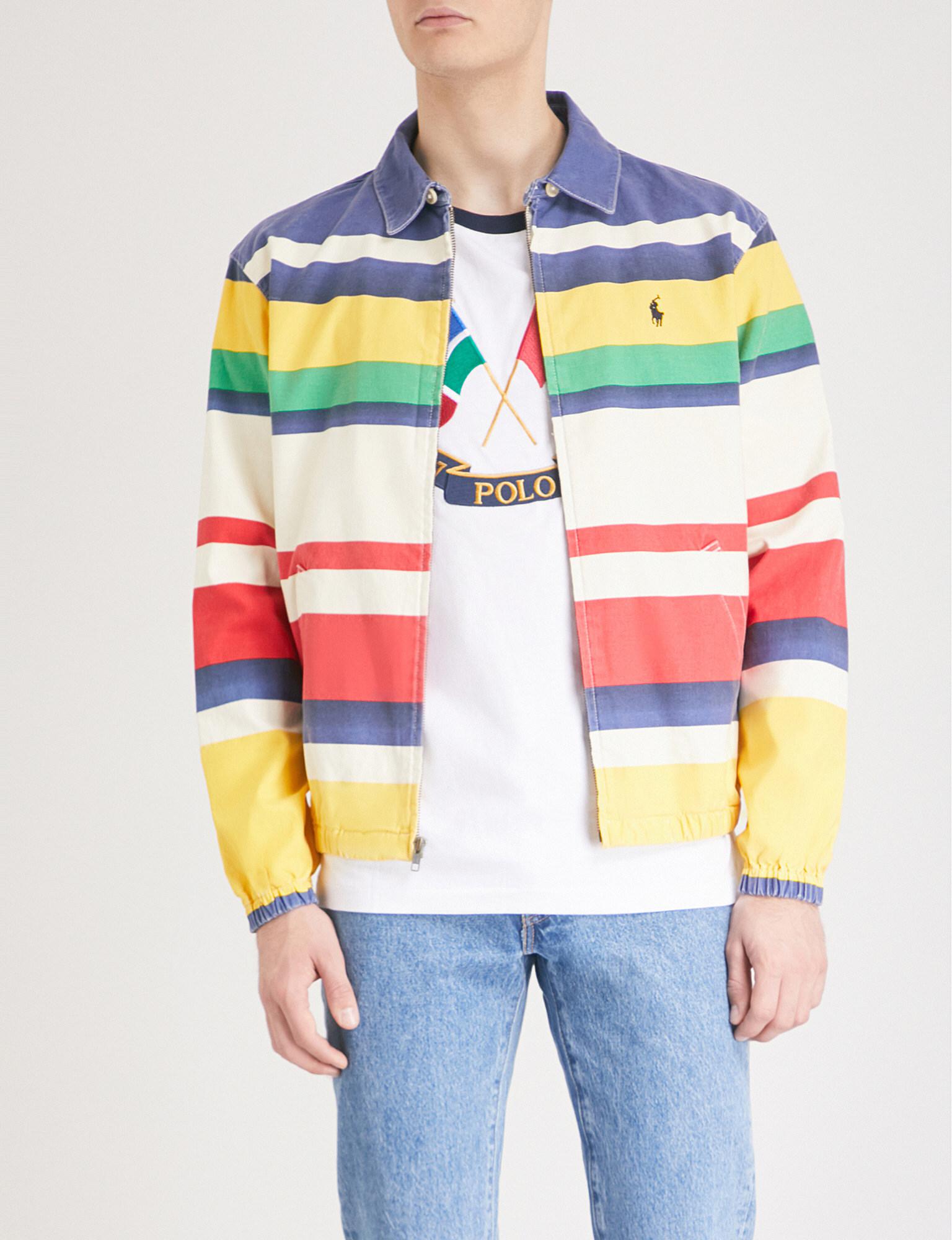 Polo Ralph Lauren Bayport Striped Cotton-piqué Jacket for Men - Lyst