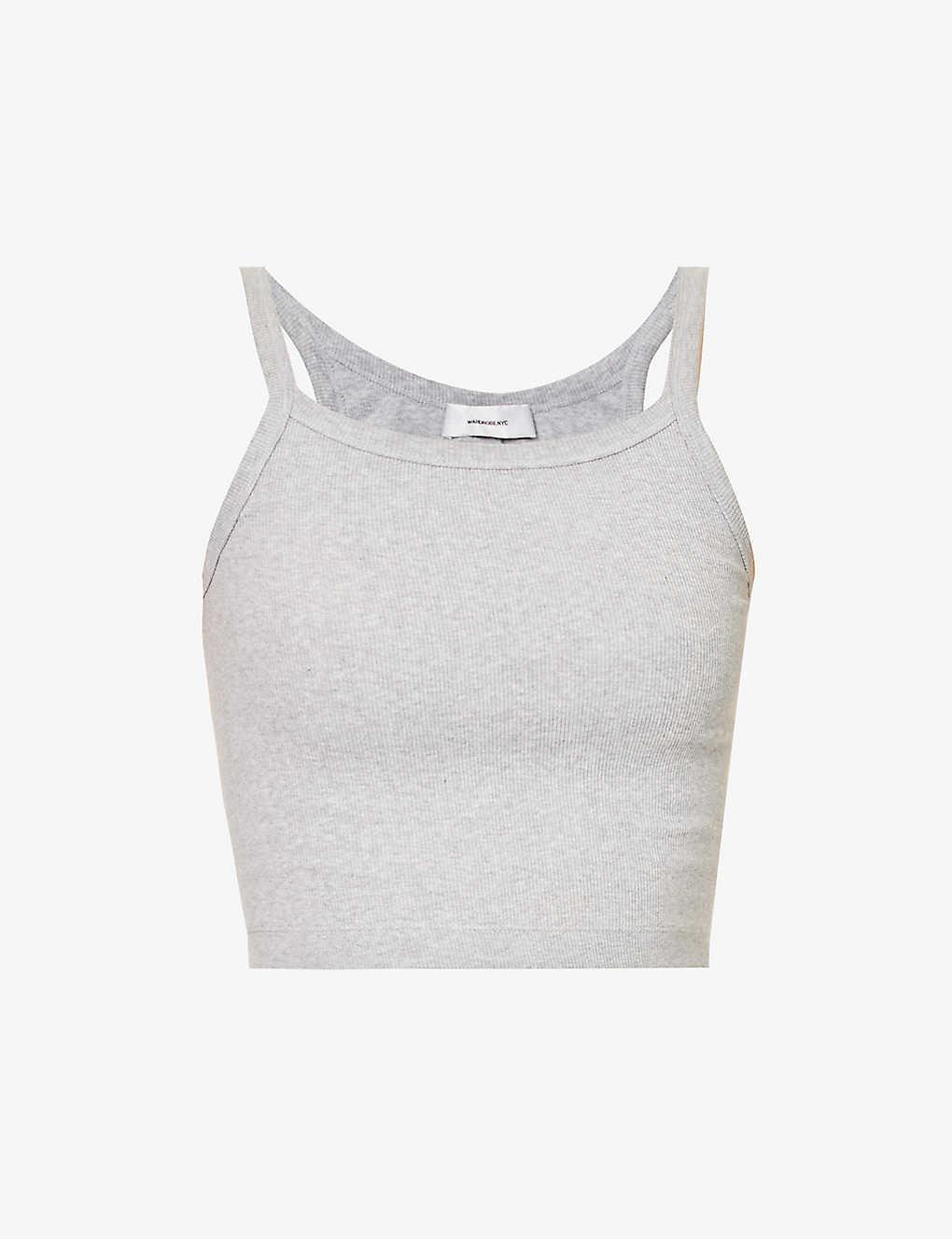 Wardrobe NYC X Hailey Bieber Fitted Cropped Stretch-cotton Jersey Top ...