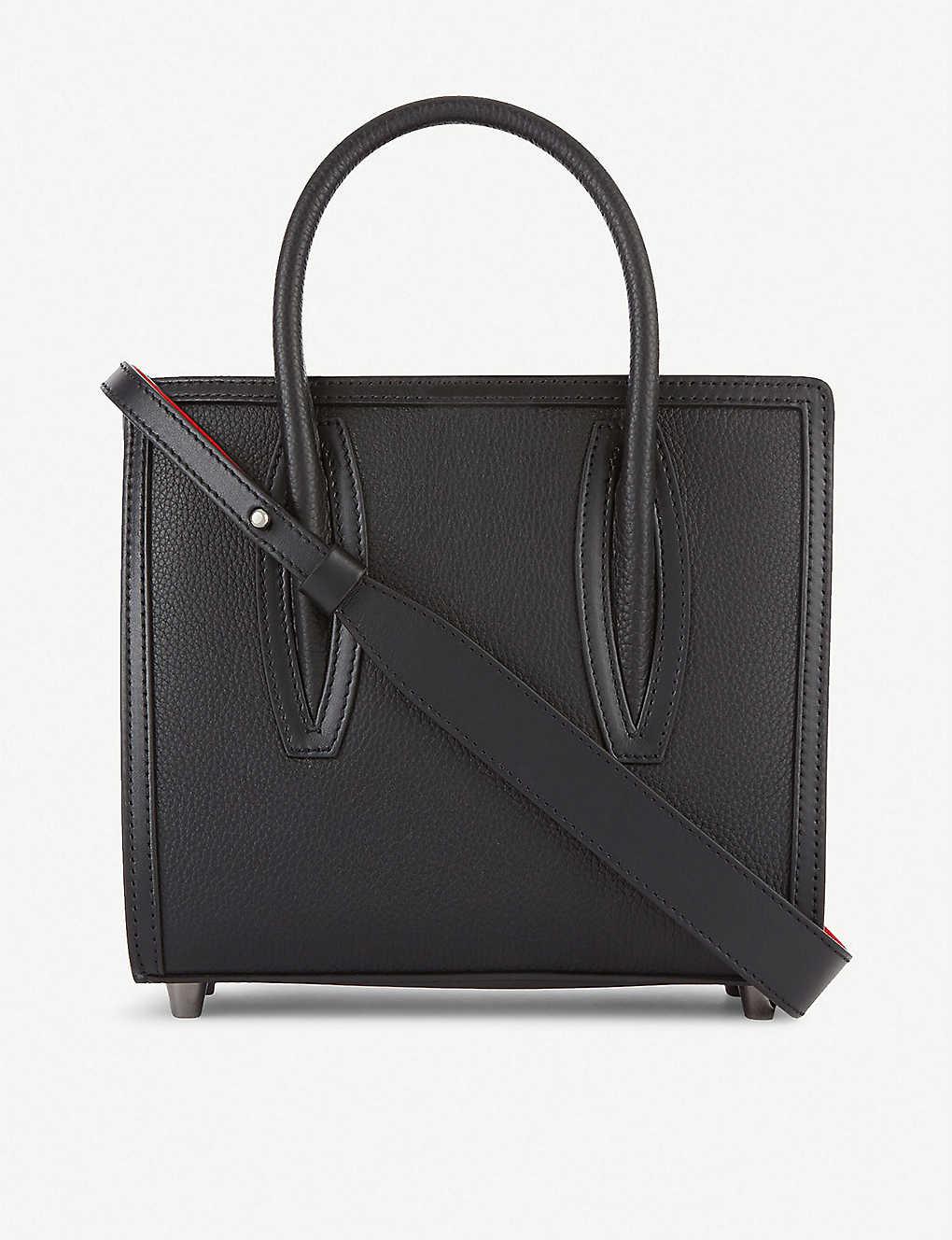 Christian Louboutin Paloma S Mini Leather Tote Bag in Black | Lyst