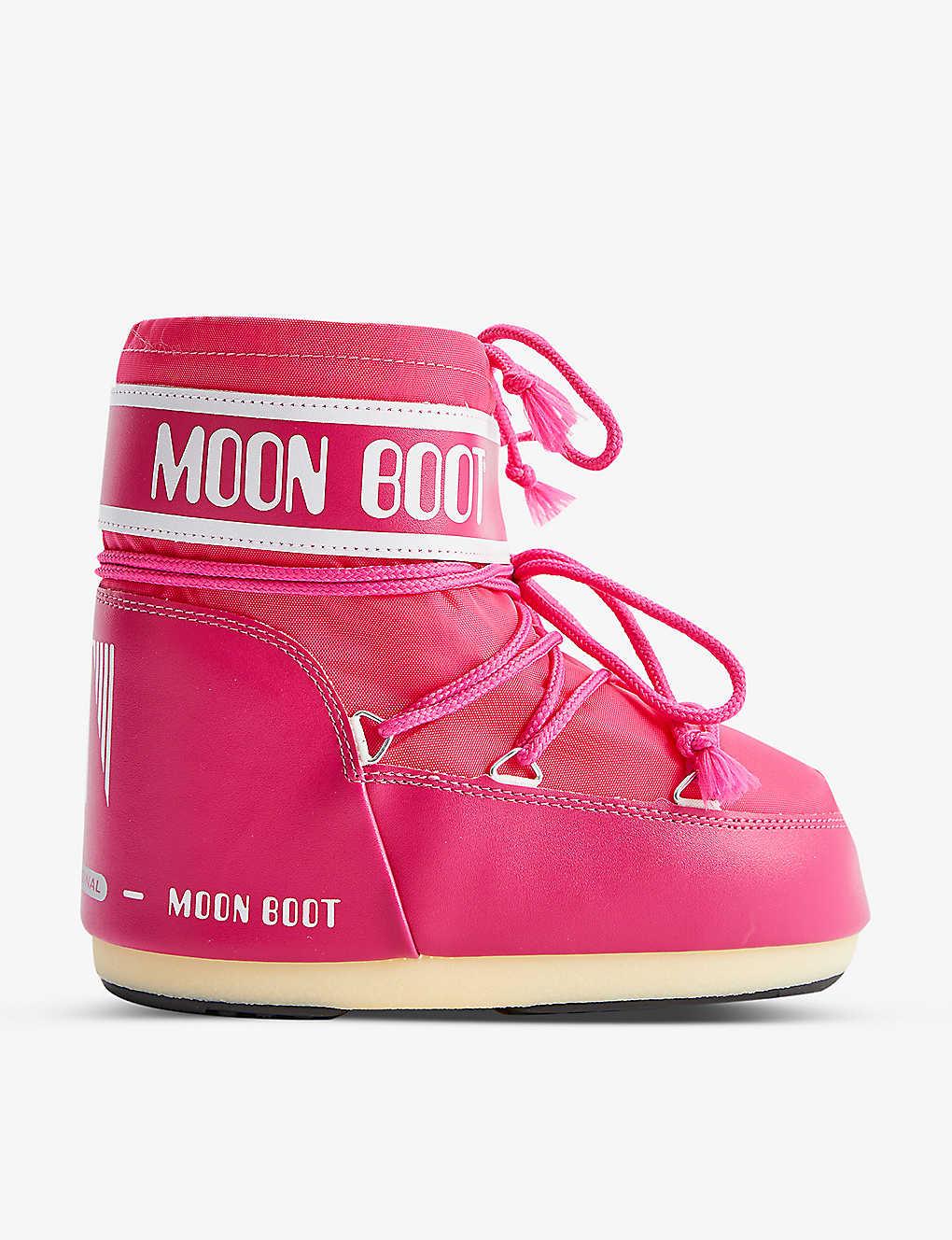 icon low pink nylon boots