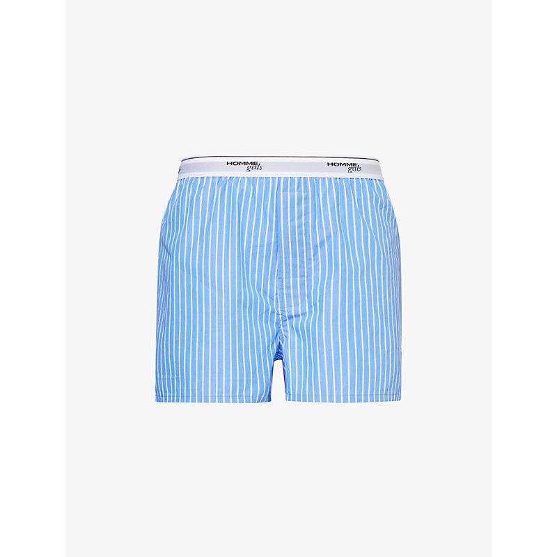 Boxer Shorts in Chambray Blue – HOMMEGIRLS