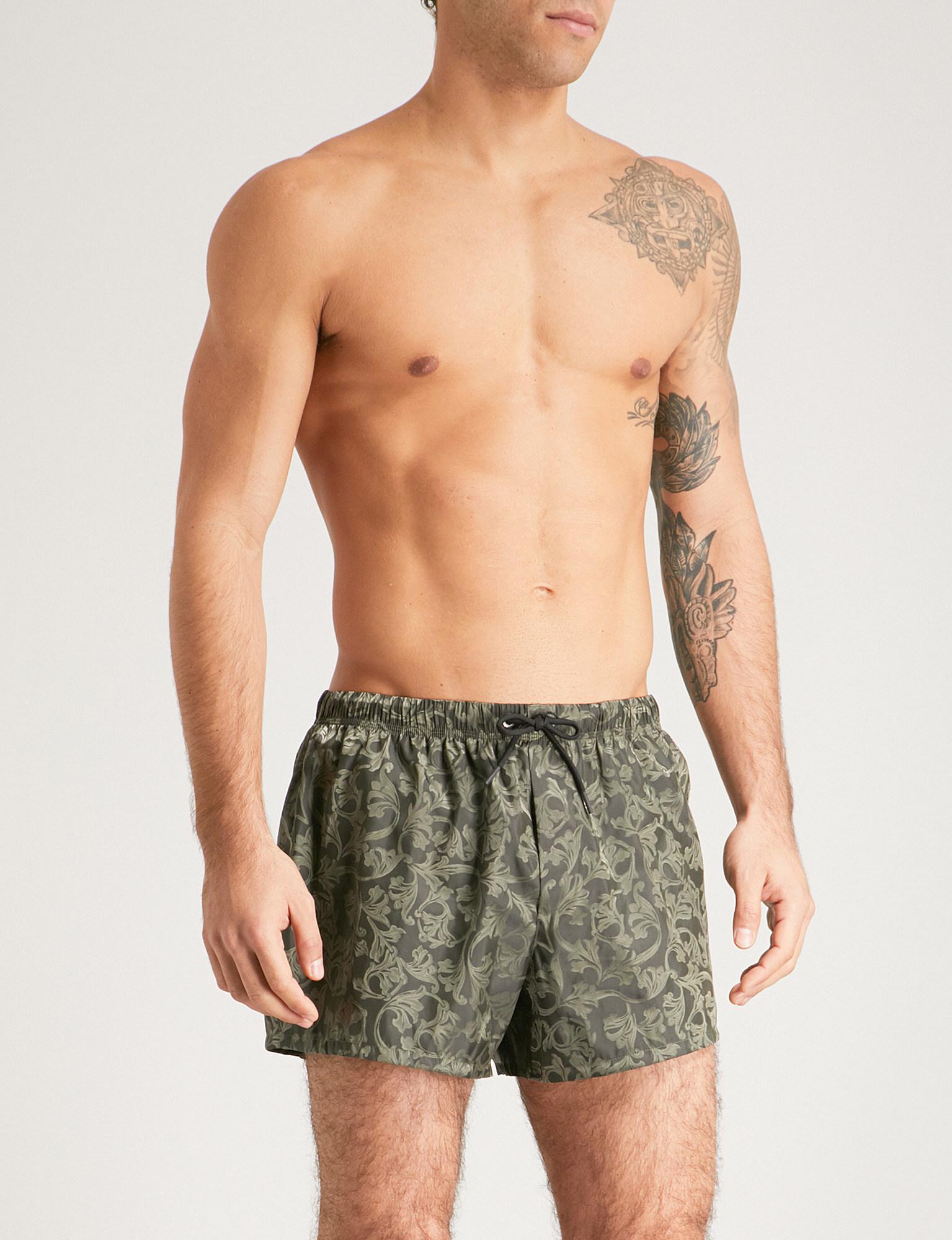 versace green swim shorts