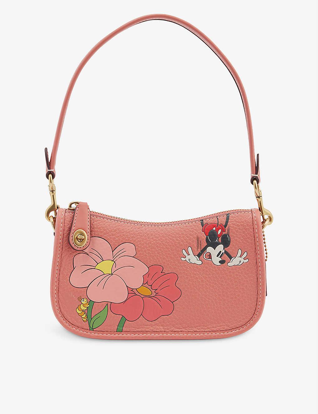 COACH X Disney Leather Tophandle Bag in Pink Lyst