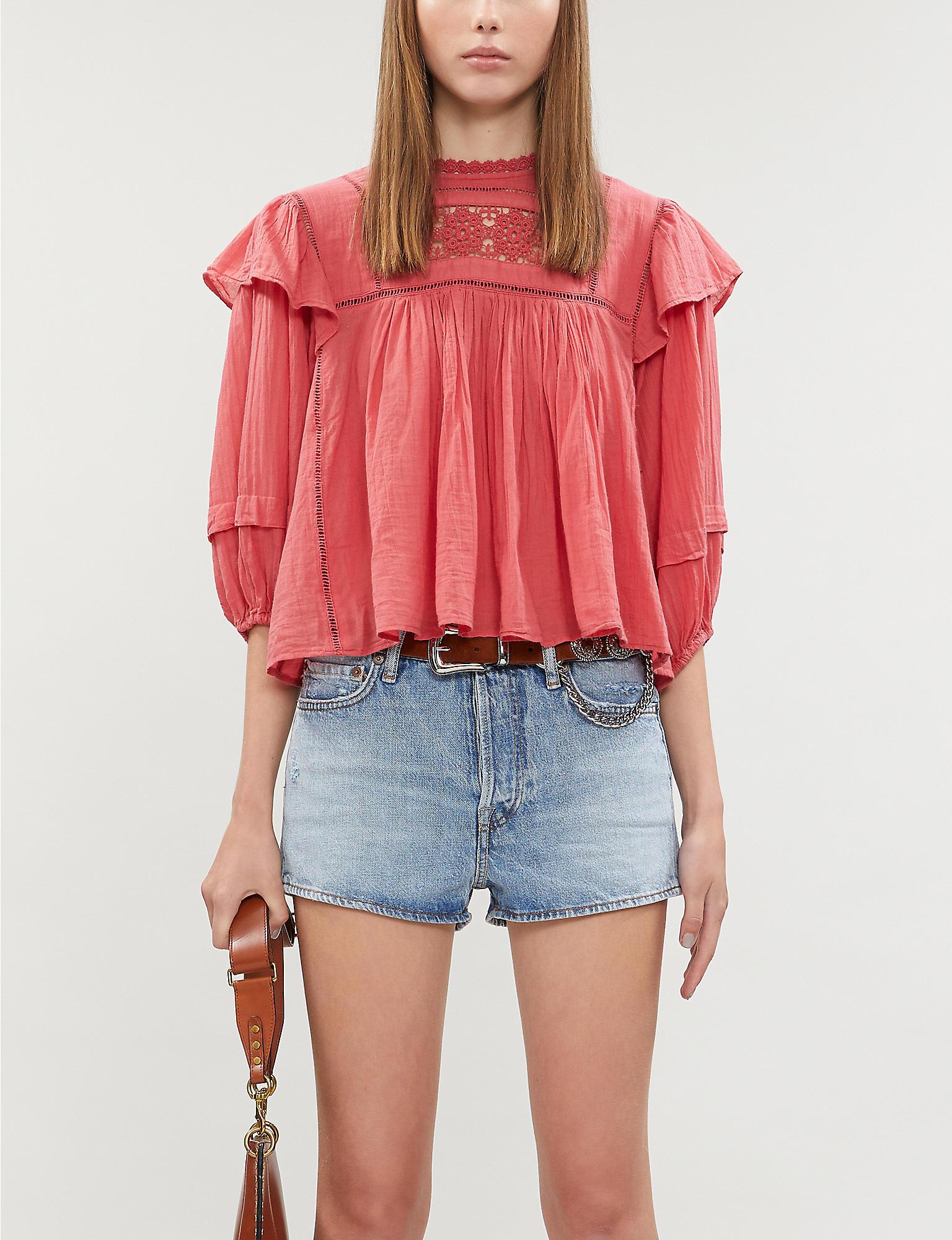 free people ruffle top