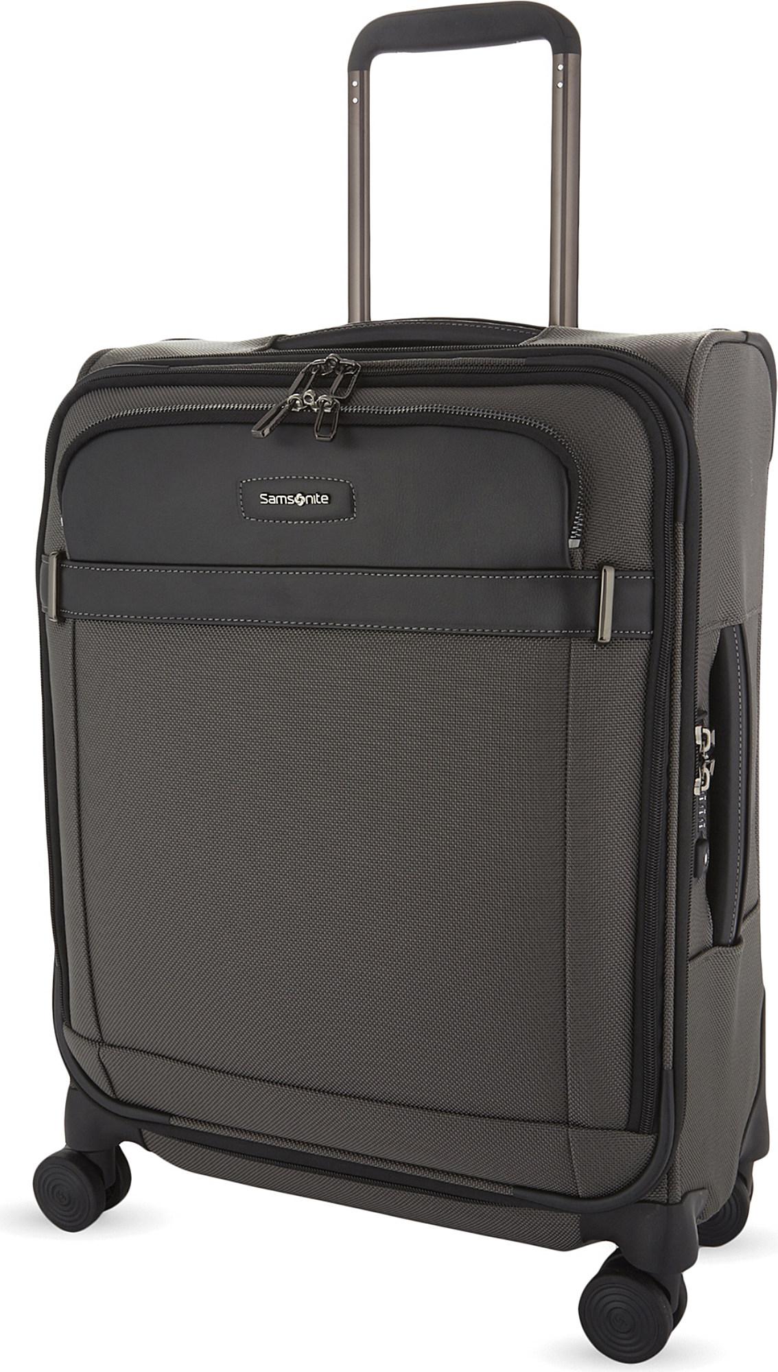 Samsonite Synthetic Lite Dlx Spinner Cabin Suitcase 55cm In Grey